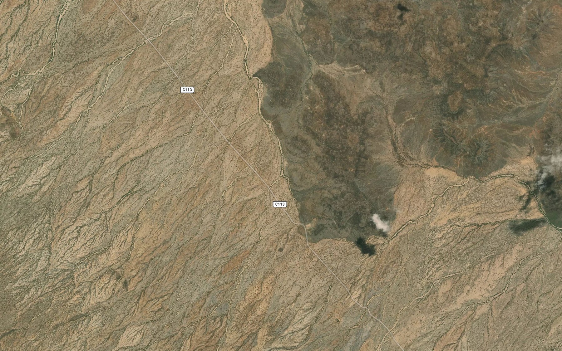 Satellite map of the Kaakwor Streams