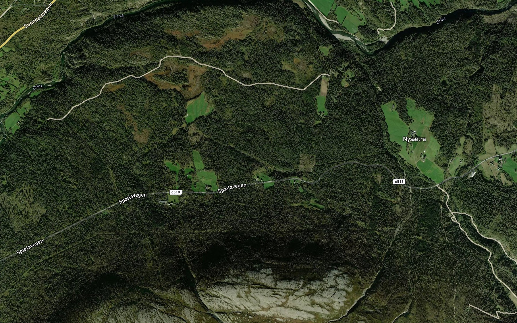 Satellite map of the Vikaseterbekken