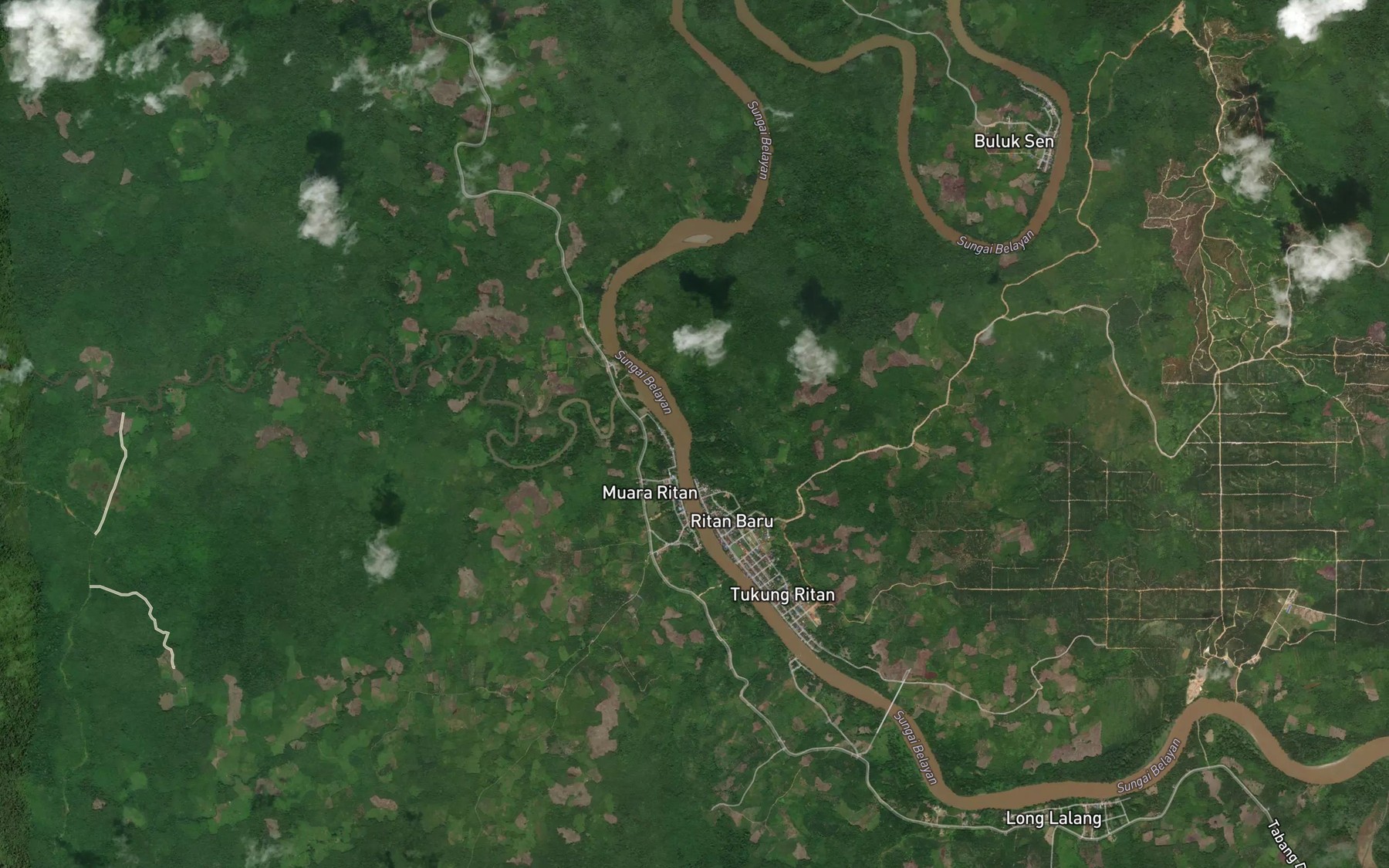 Satellite map of the Sungai Ritan