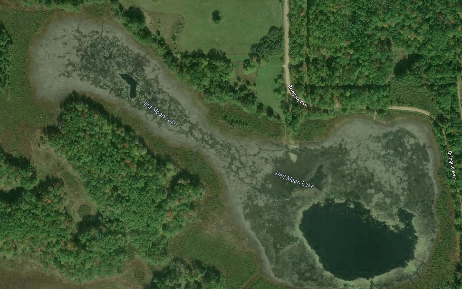 Satellite map of the Half Moon Lake
