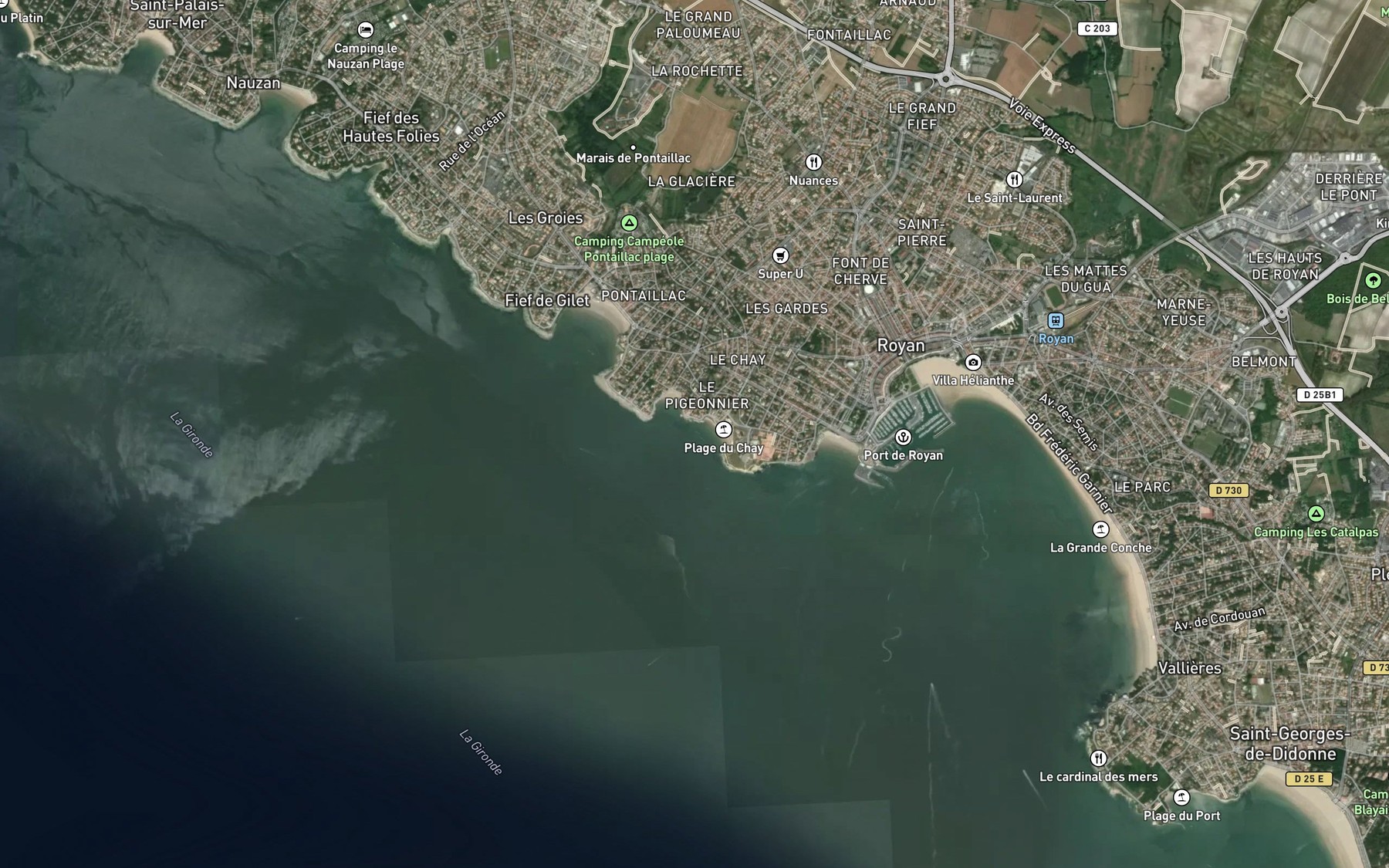 Satellite map of the Conche du Chay