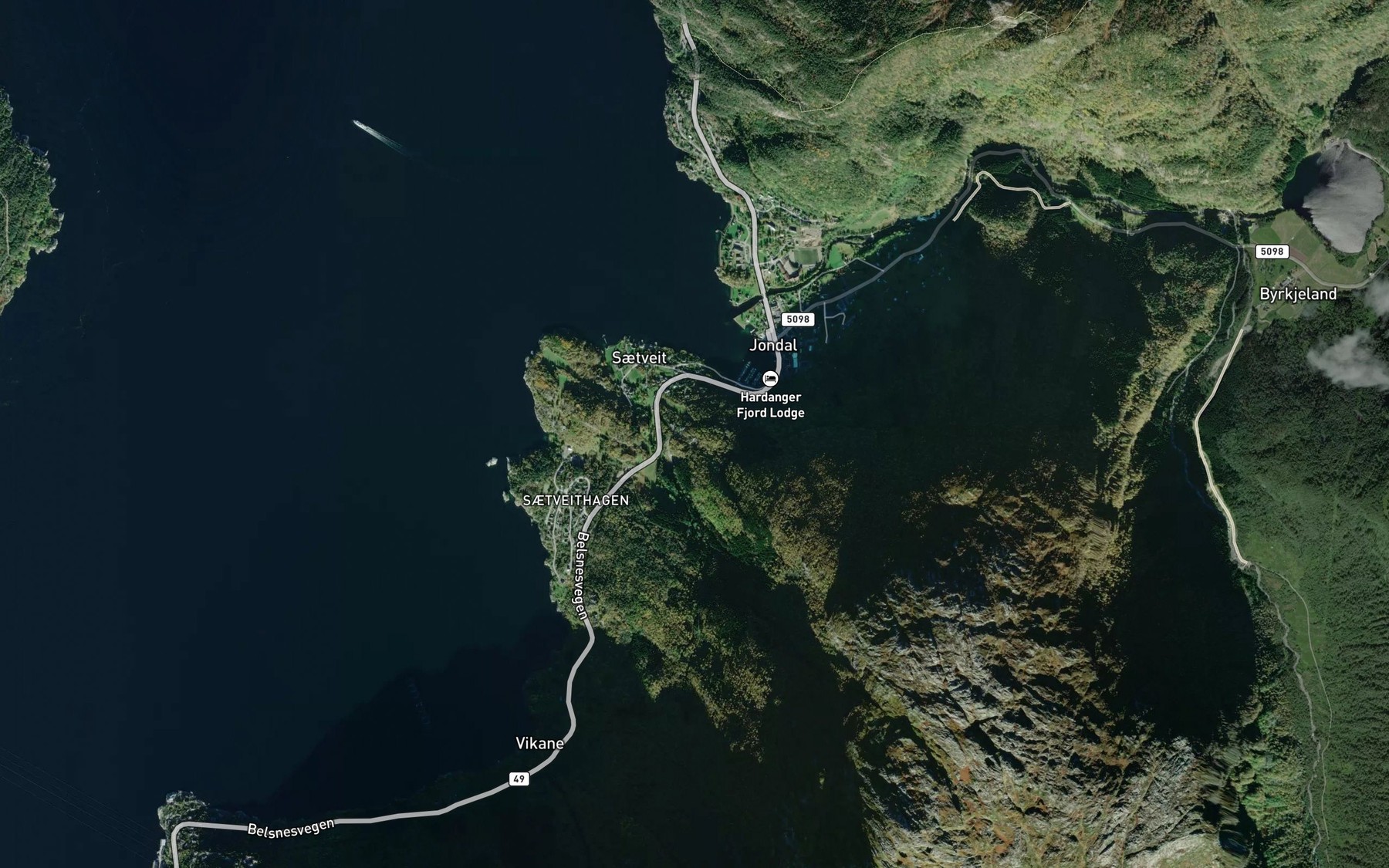 Satellite map of the Paddetjorn
