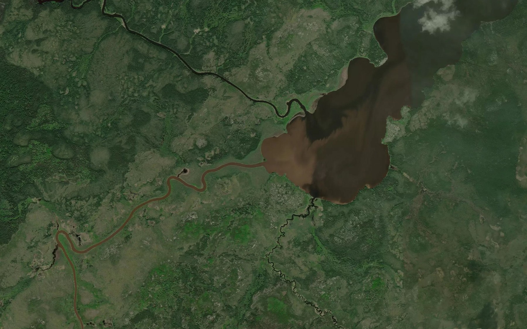 Satellite map of the Kite Creek
