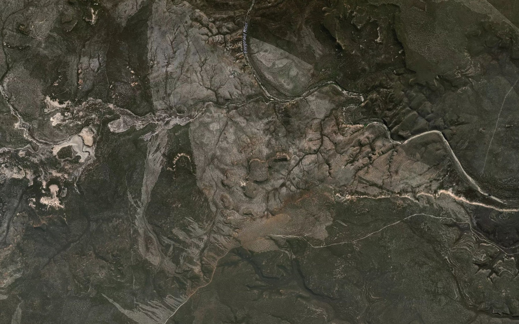 Satellite map of the Martin Creek