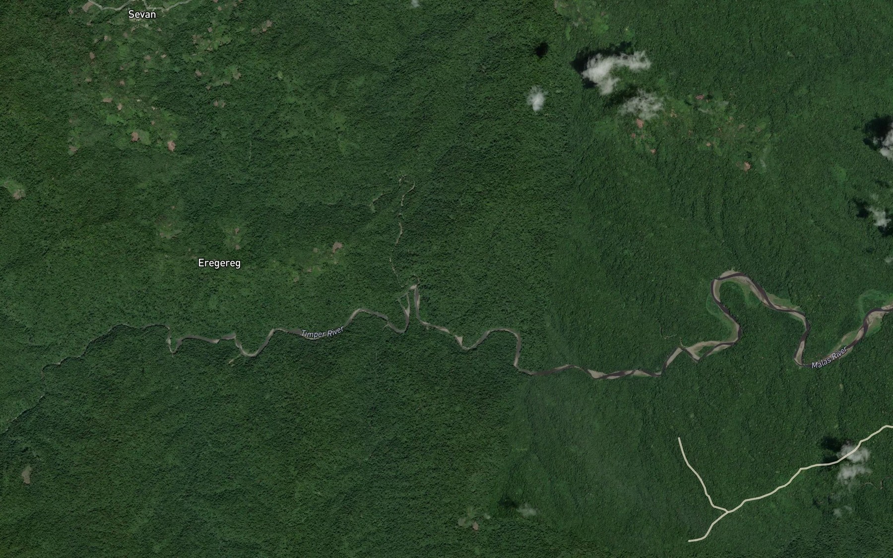 Satellite map of the Umin Creek