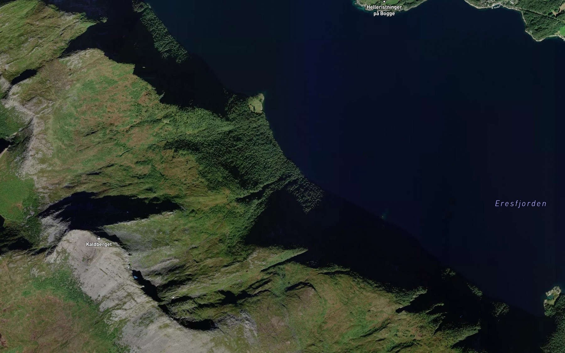 Satellite map of the Orvikelva