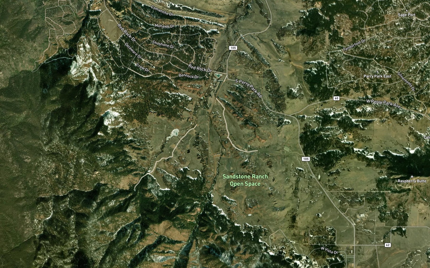Satellite map of the Fazzio Ditch