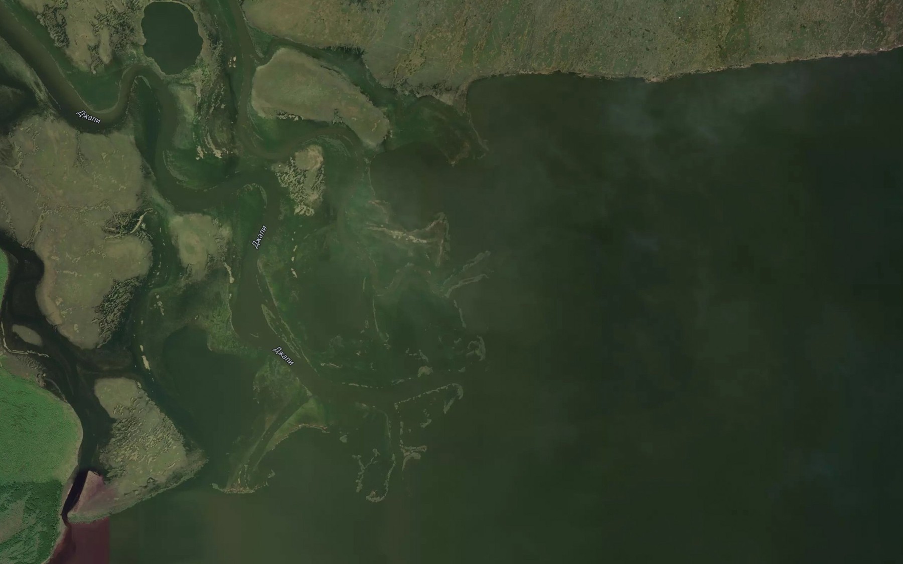 Satellite map of the Protoka Gutikan