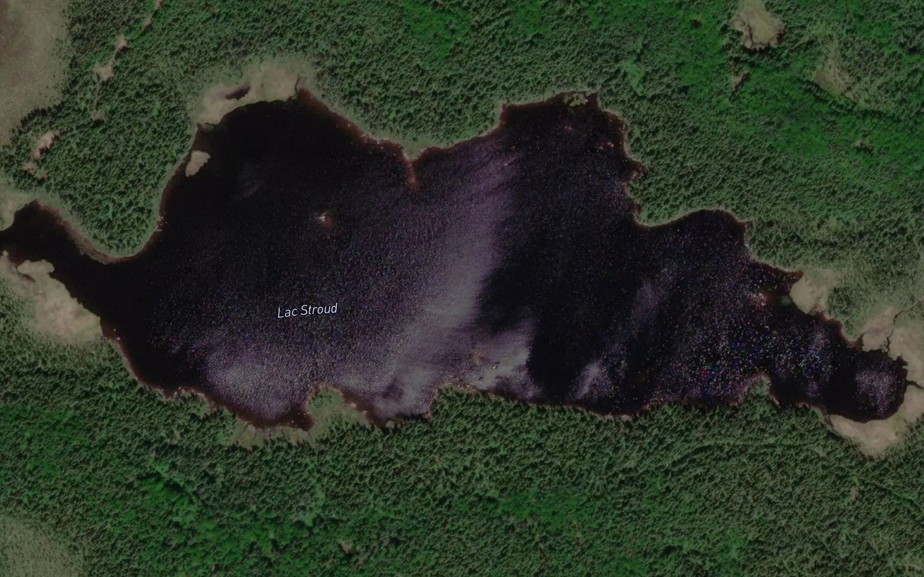 Satellite map of the Lac Stroud