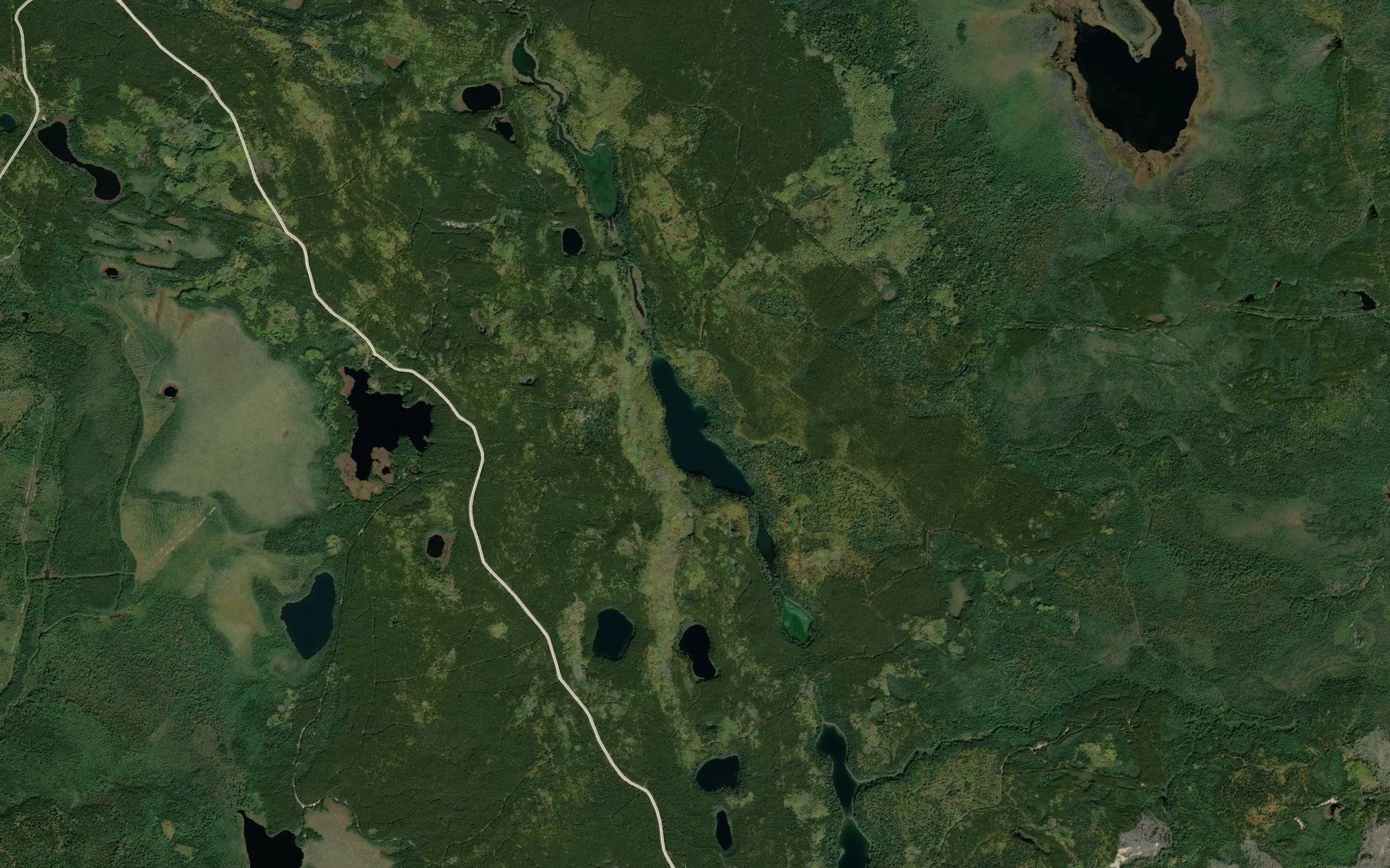 Satellite map of the Thackeray Lake