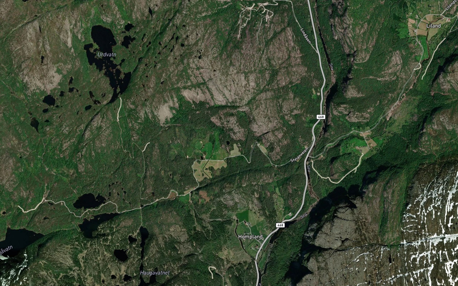 Satellite map of the Rosetjonn