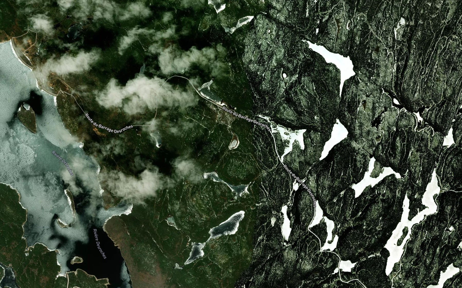 Satellite map of the Lac Si