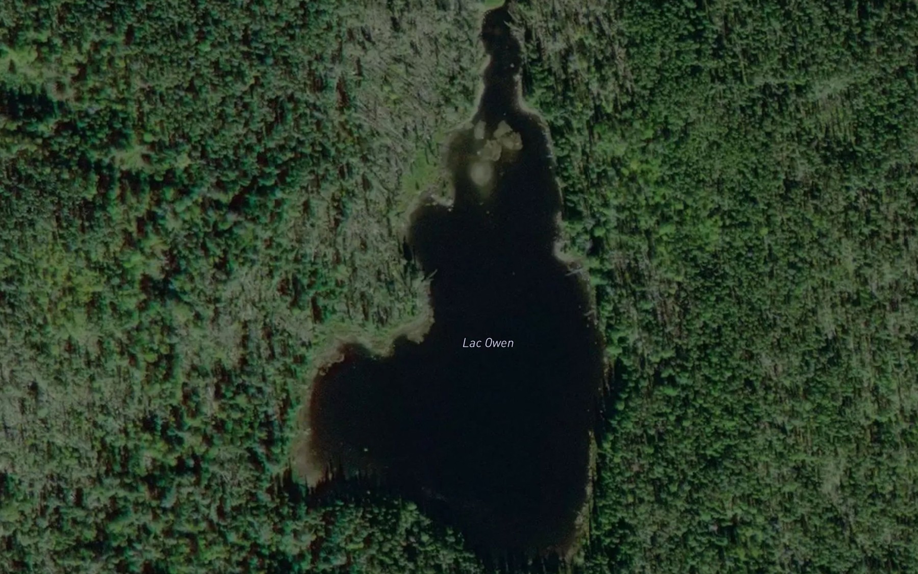 Satellite map of the Lac Owen