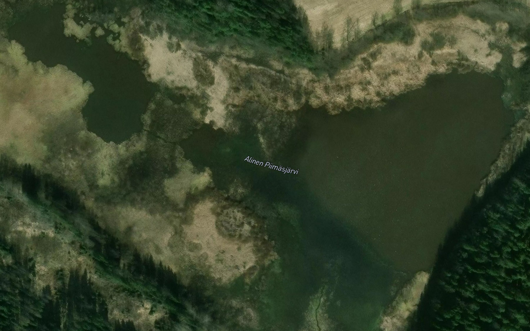 Satellite map of the Alinen Piimasjarvi