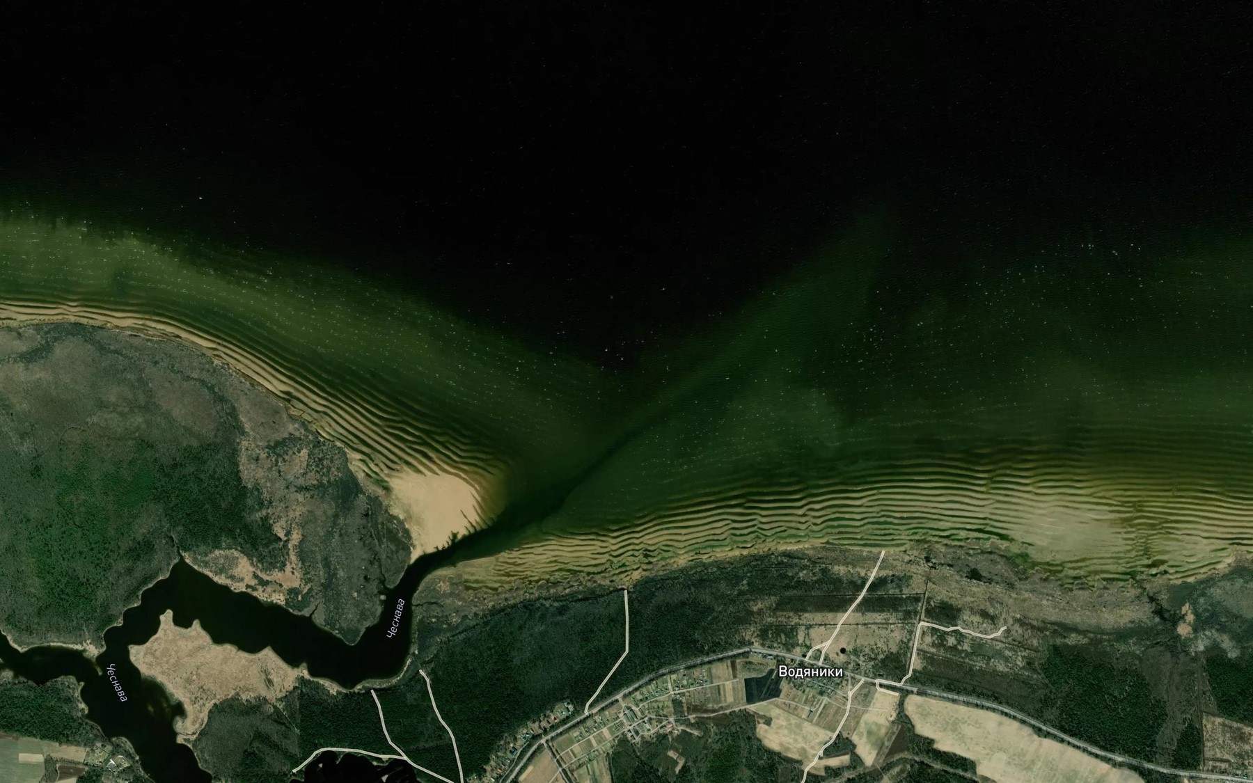 Satellite map of the Chesnava