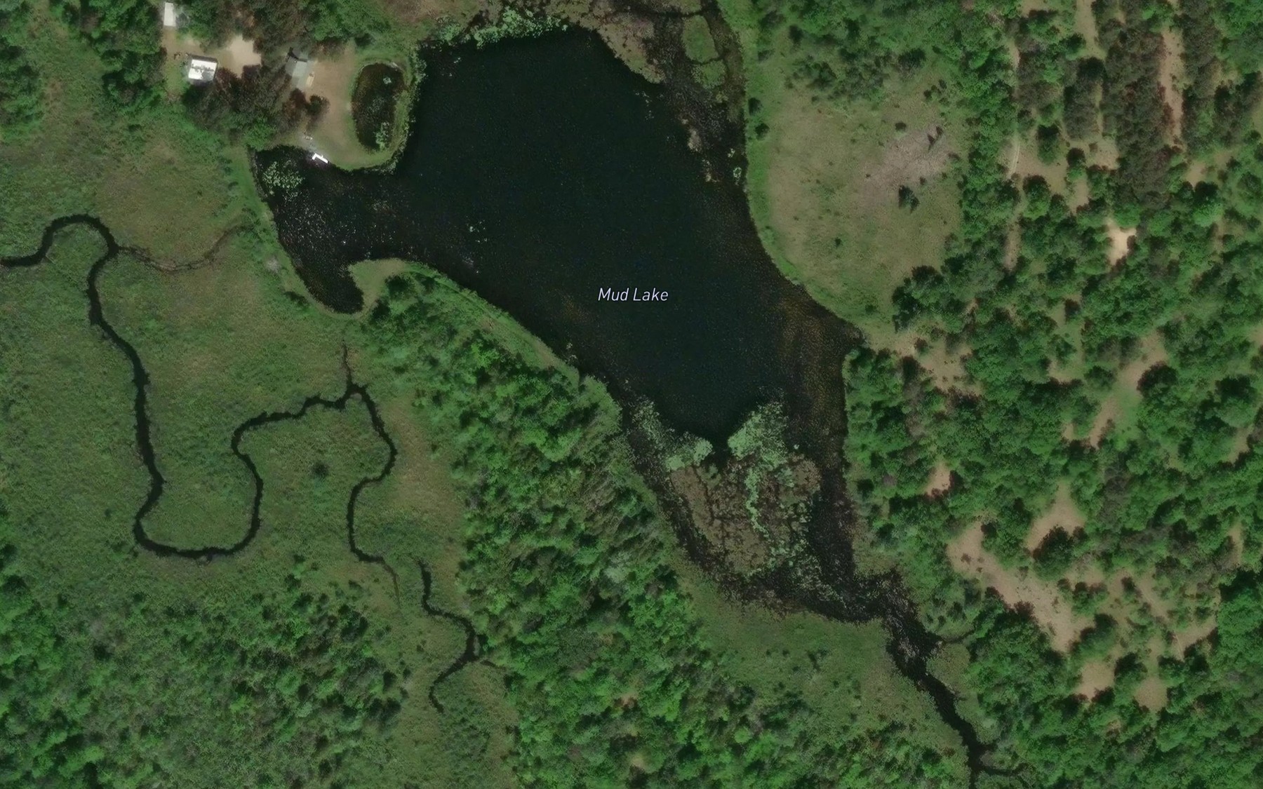 Satellite map of the Mud Lake