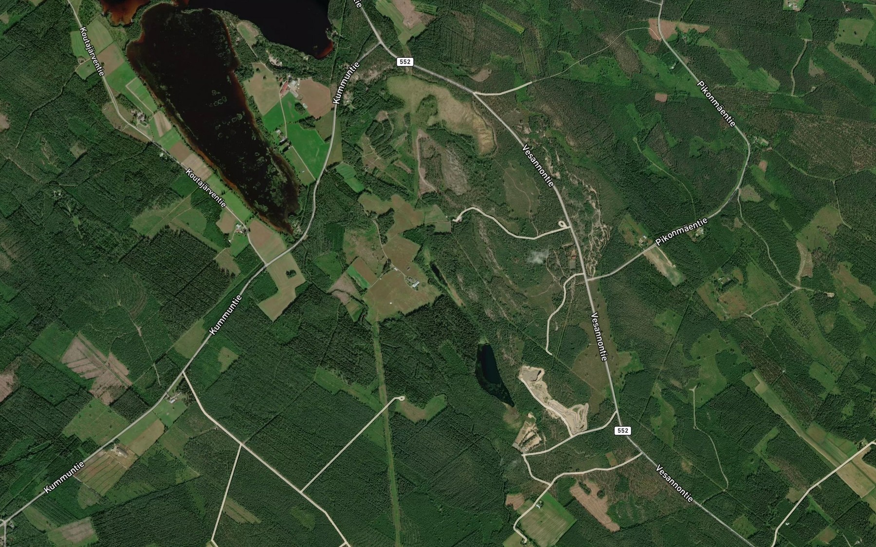 Satellite map of the Lampilanlampi