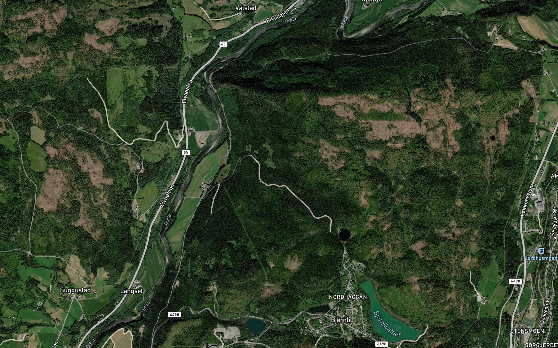 Satellite map of the Litlvassbekken