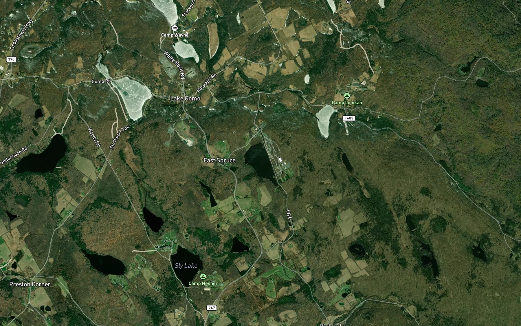 Satellite map of the High Lake