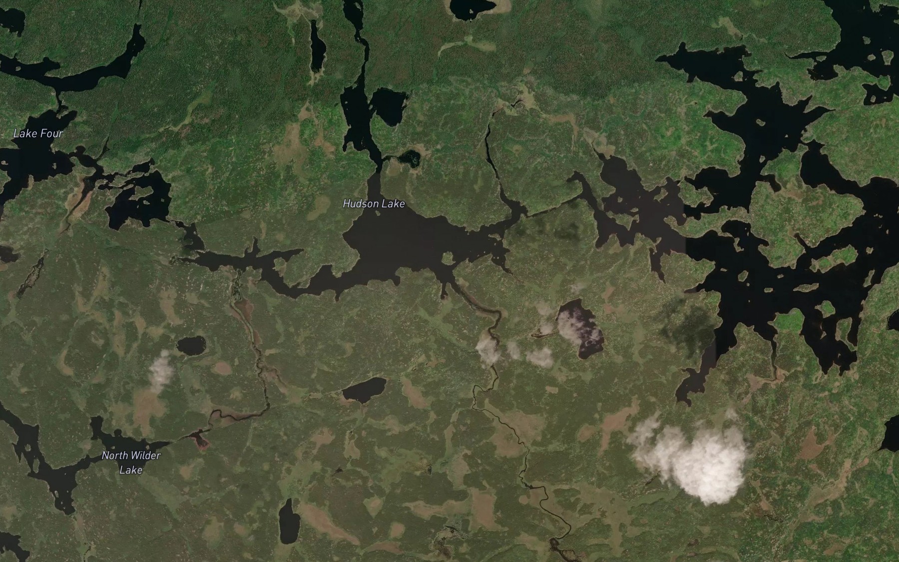 Satellite map of the Ahmoo Creek