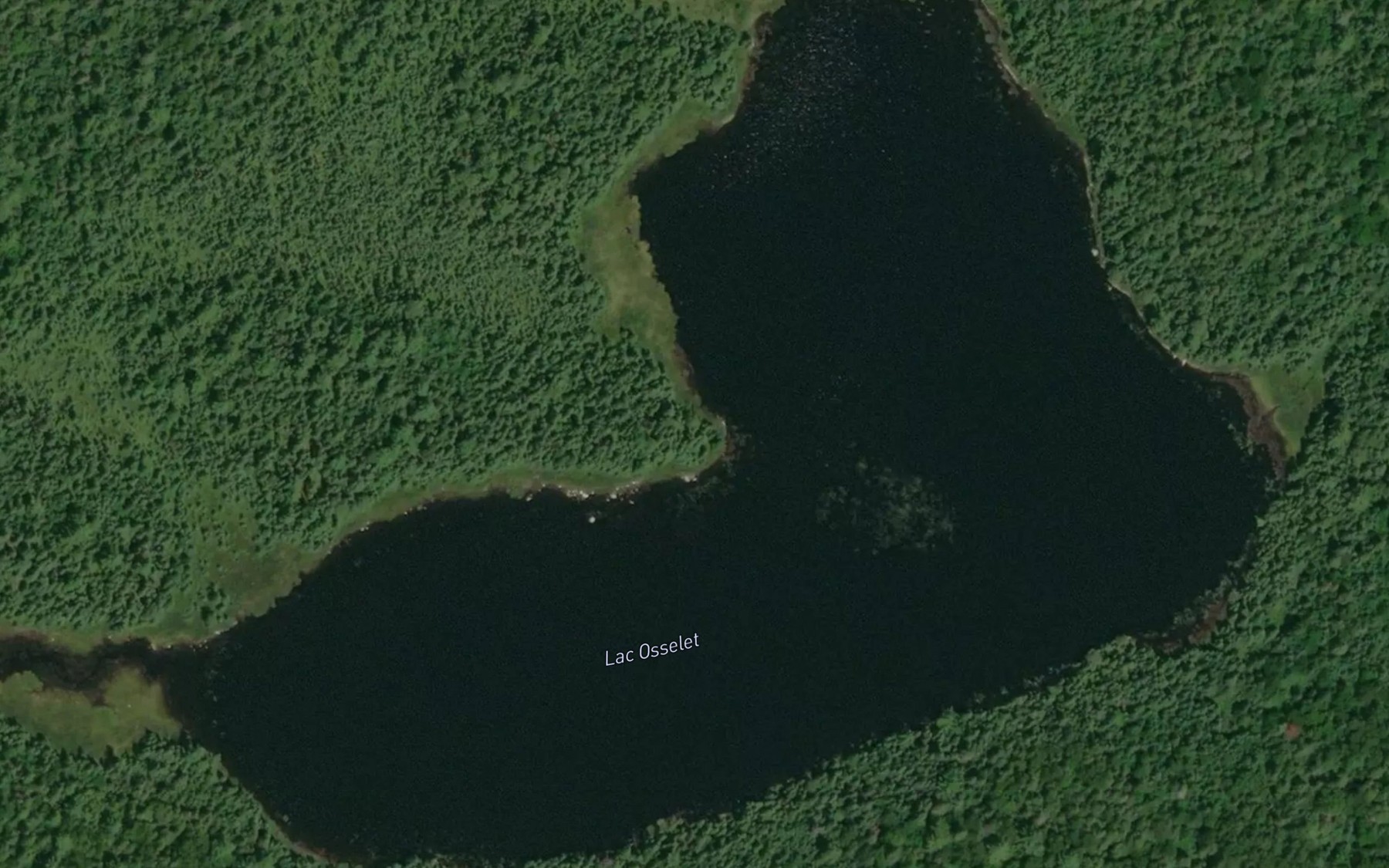 Satellite map of the Lac Osselet