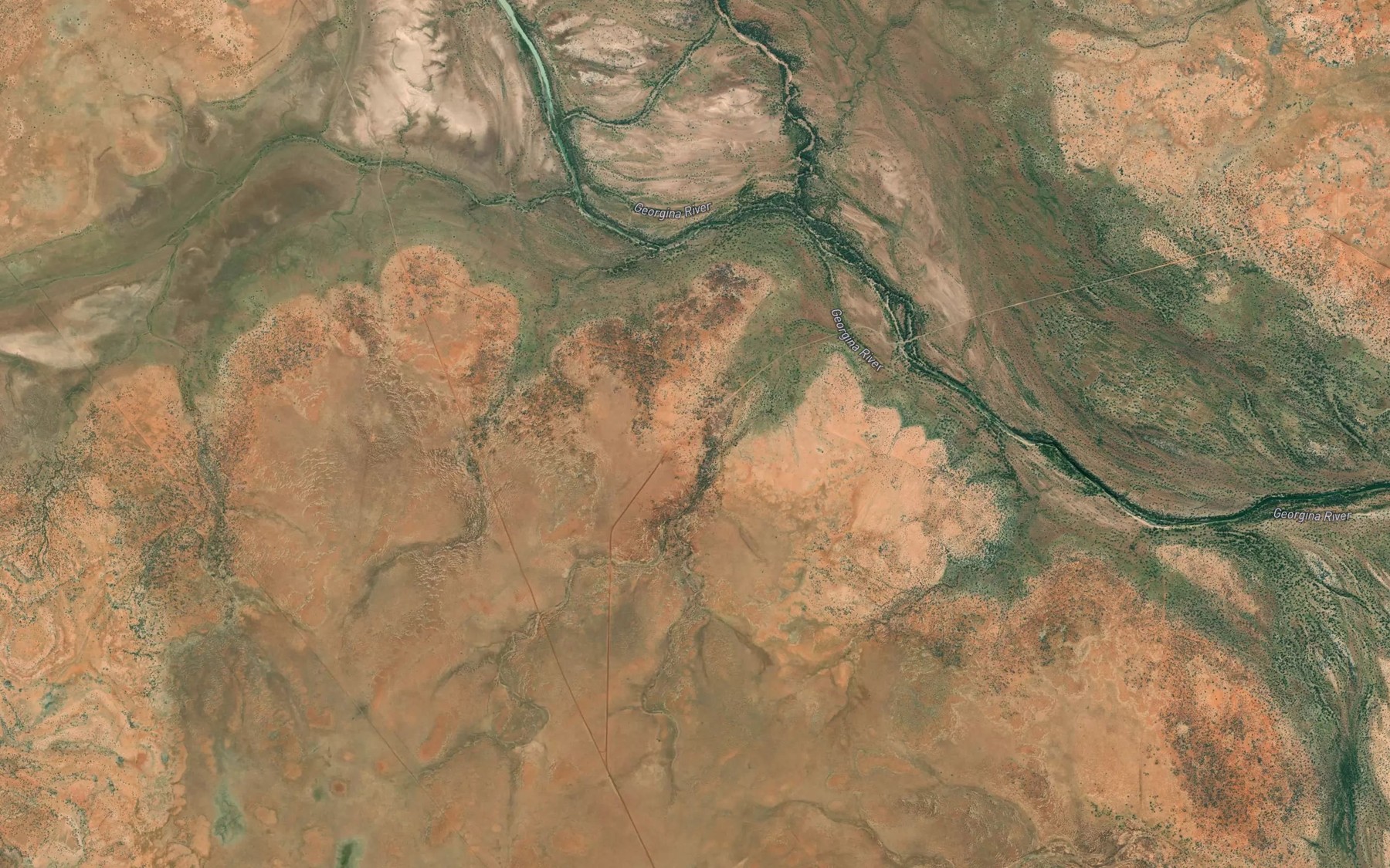 Satellite map of the Moonah Creek