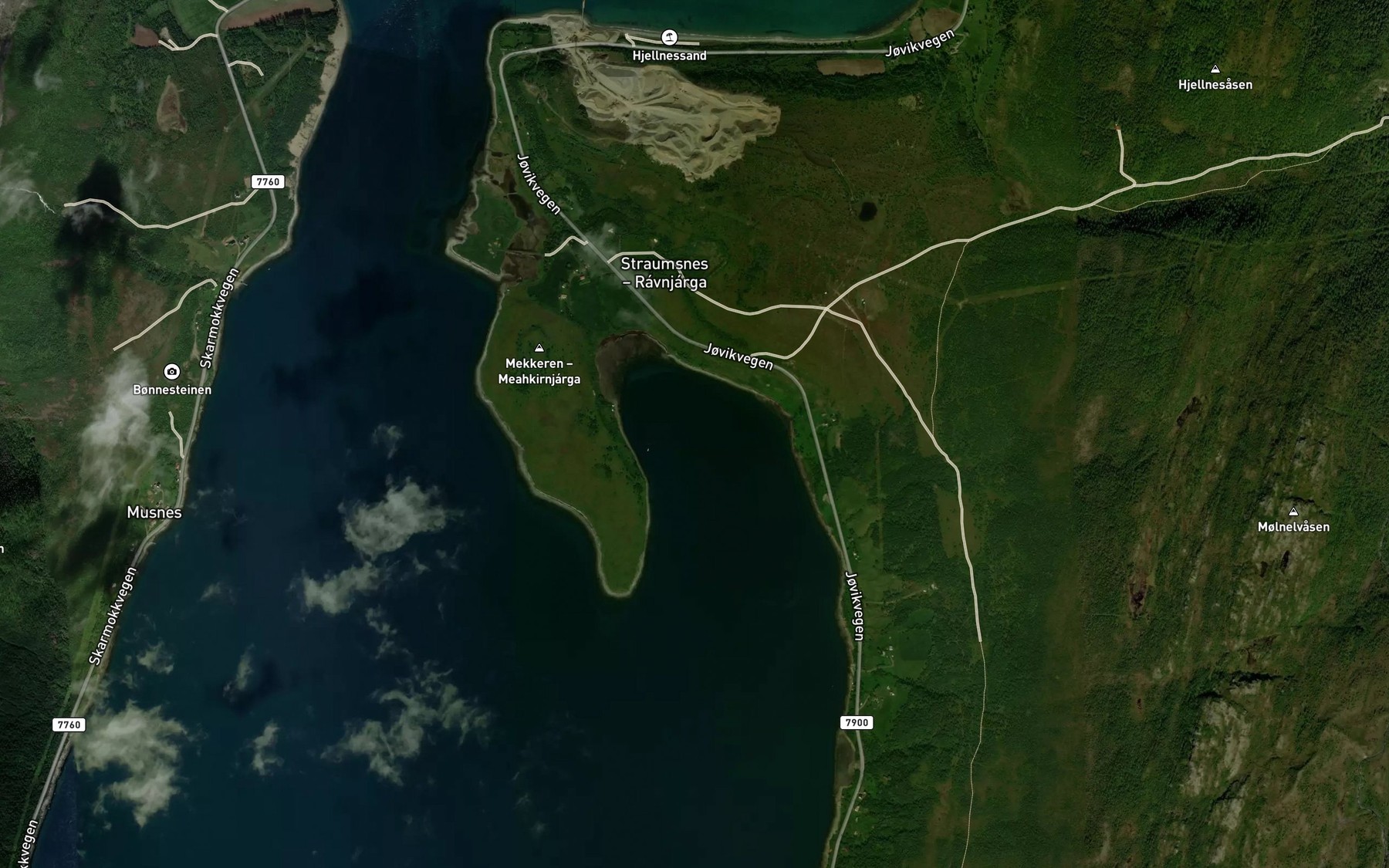Satellite map of the Stromsbukta