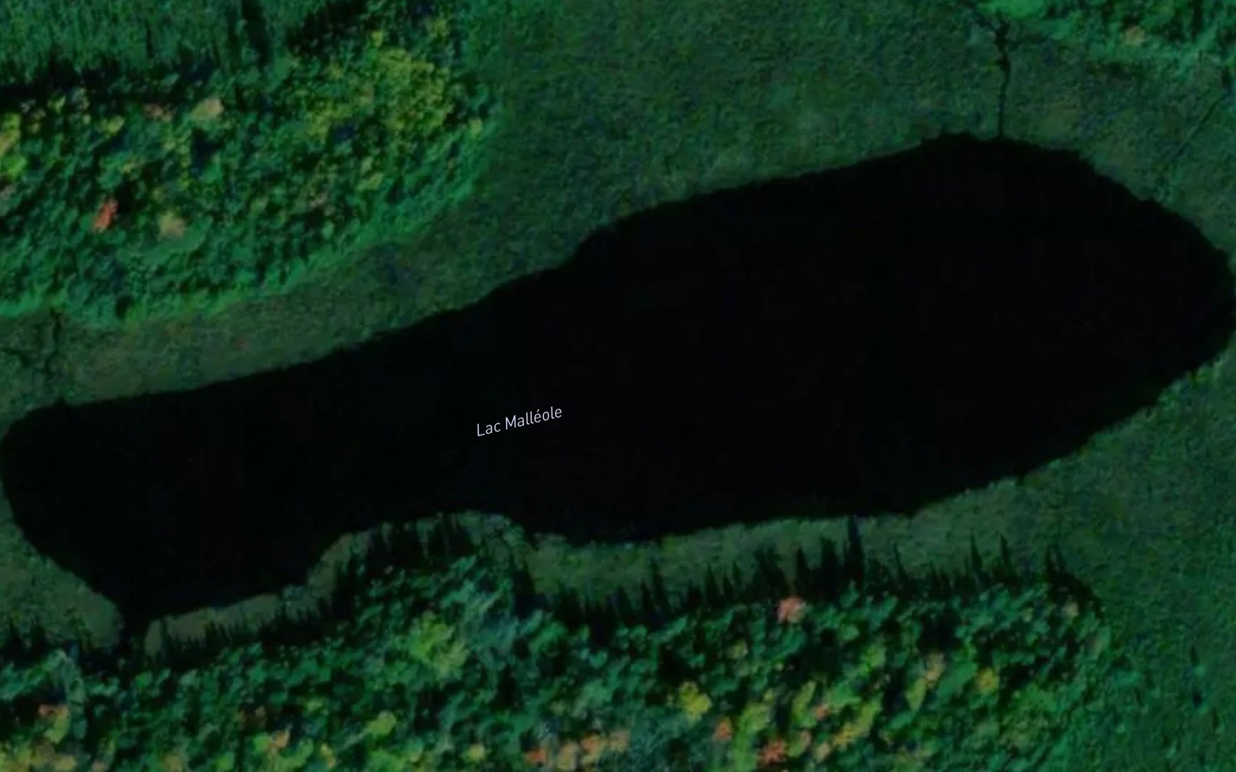 Satellite map of the Lac Malleole