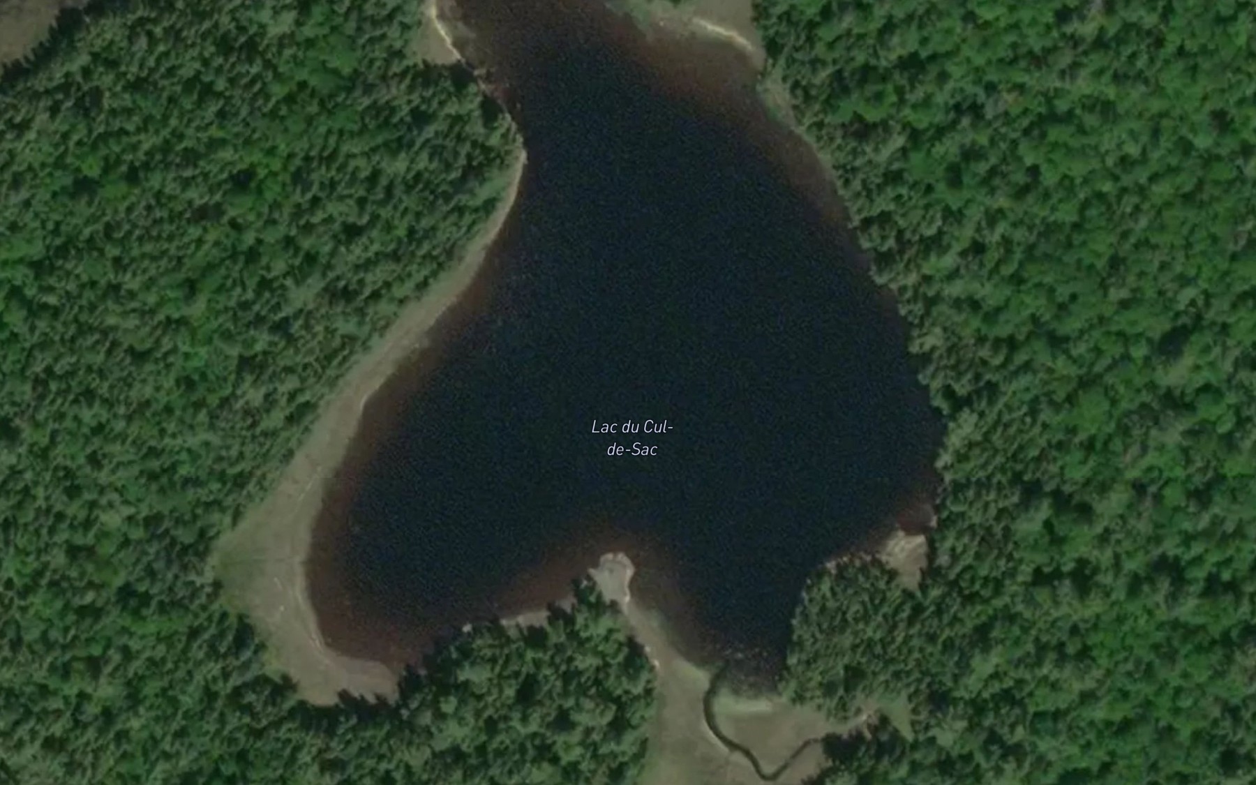Satellite map of the Lac du Cul-de-Sac