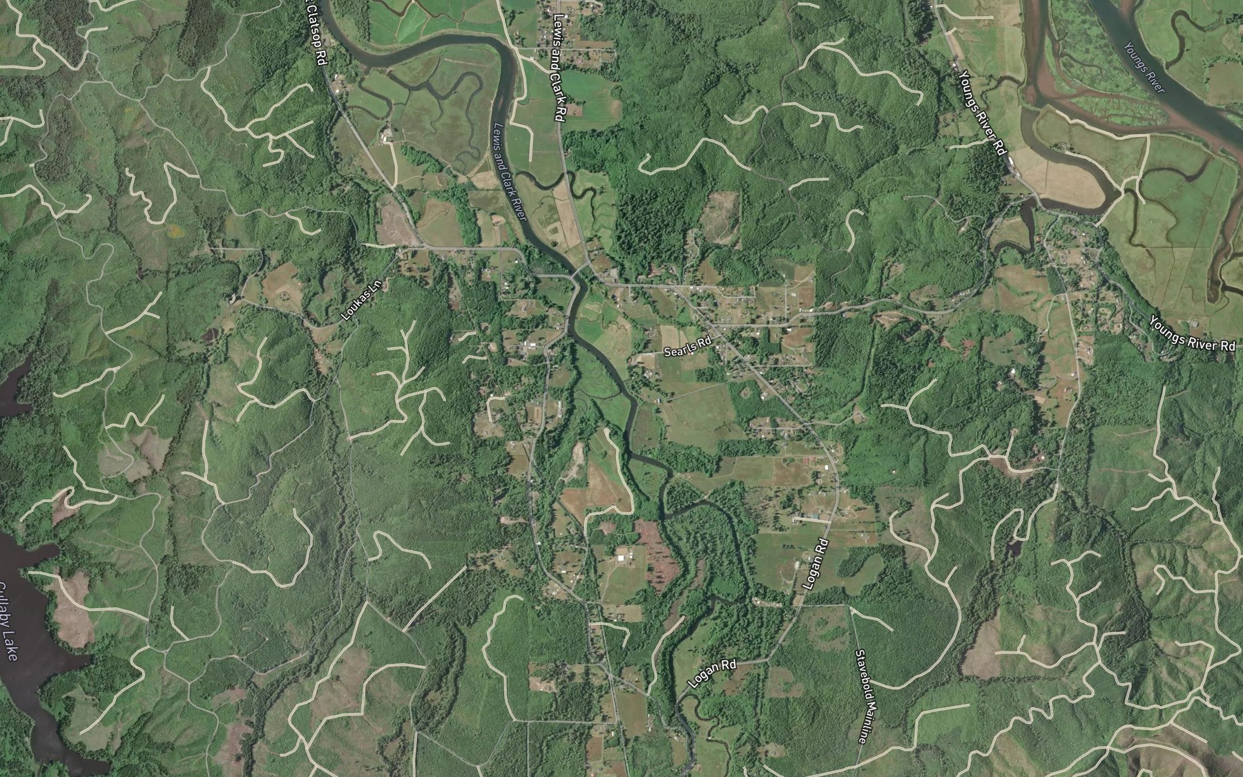 Satellite map of the Heckard Creek