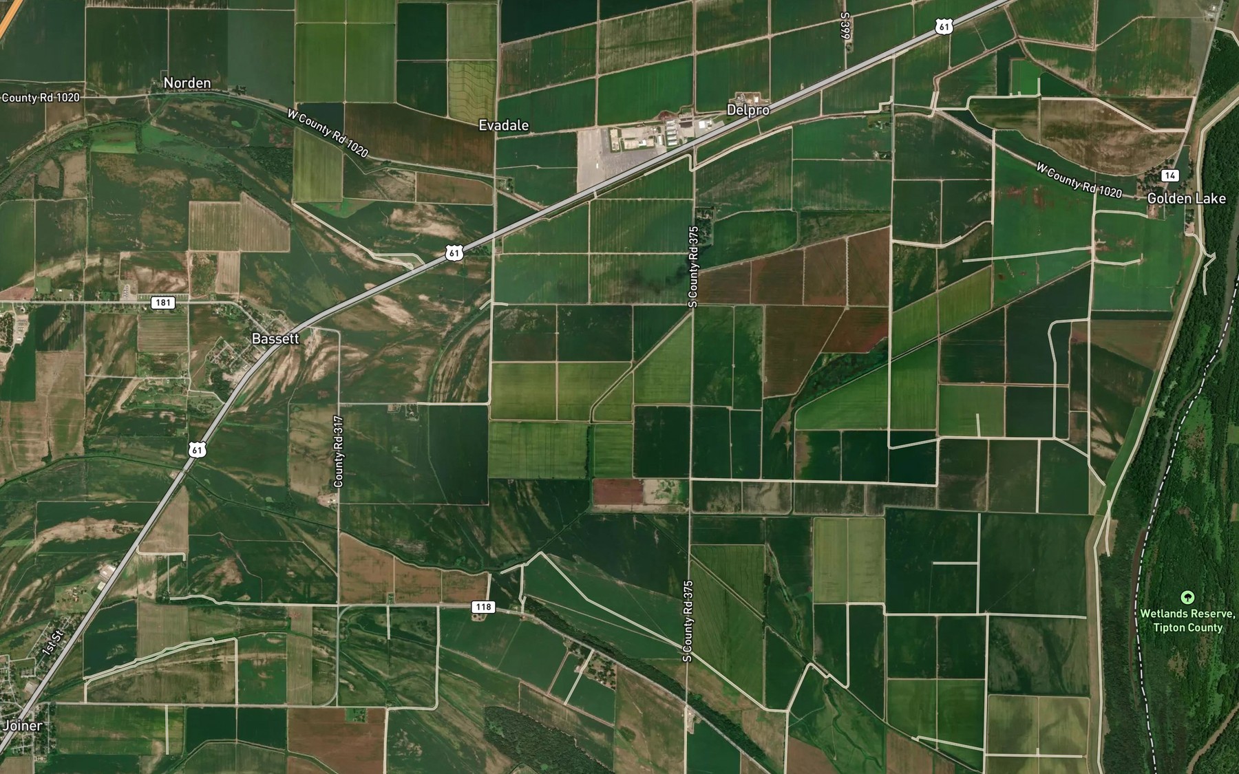 Satellite map of the Ditch Number 4