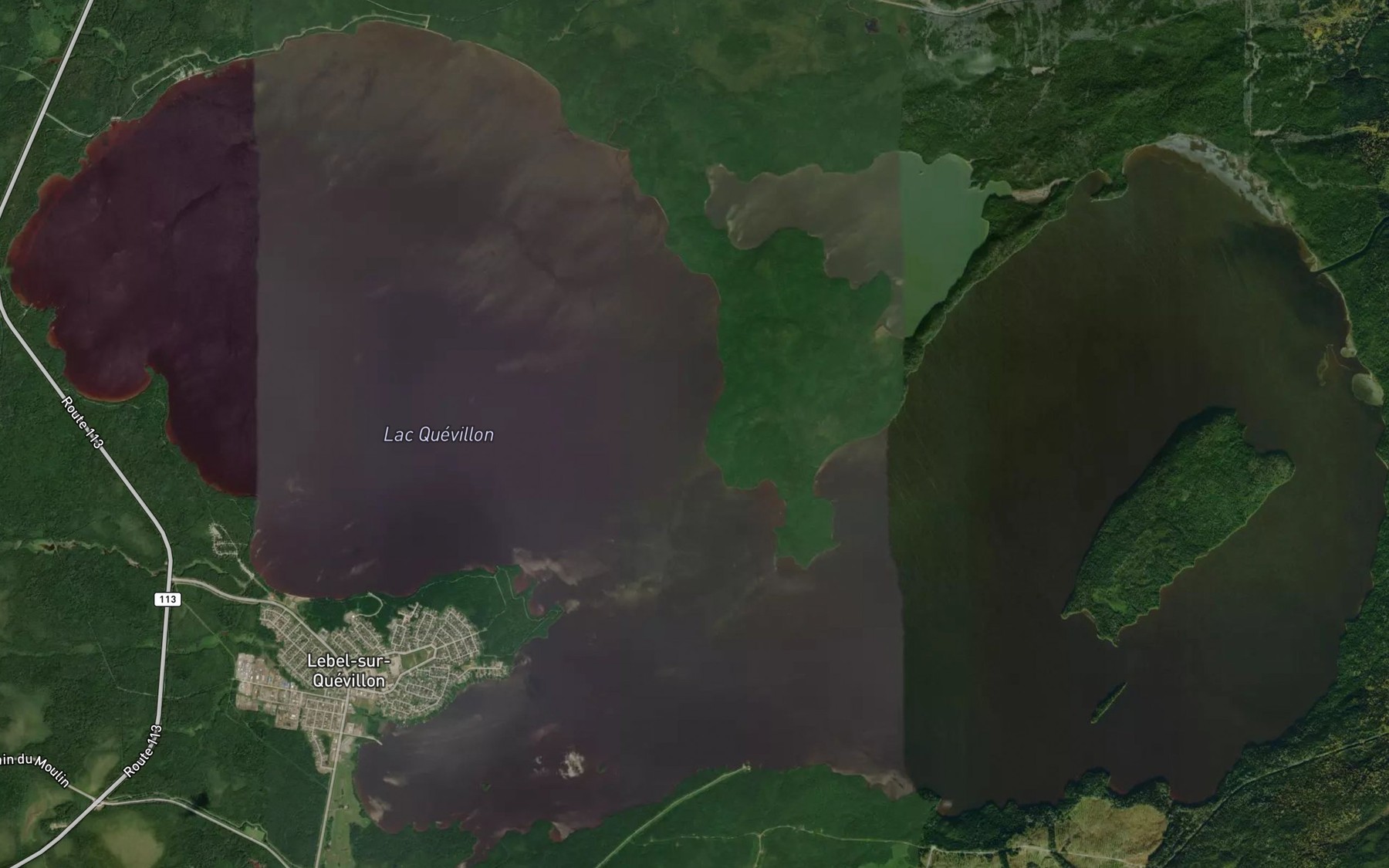 Satellite map of the Lac Quevillon
