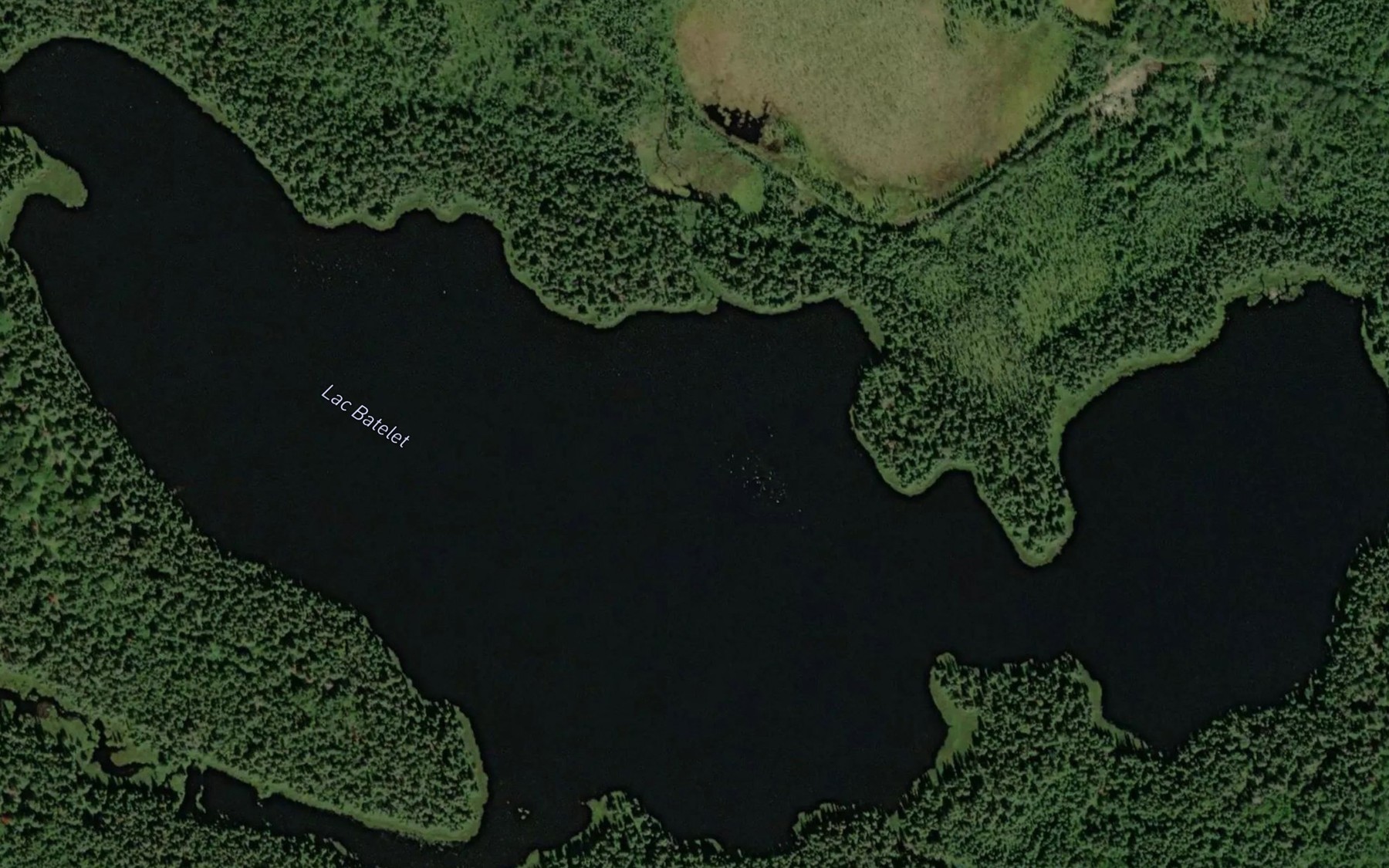 Satellite map of the Lac Batelet