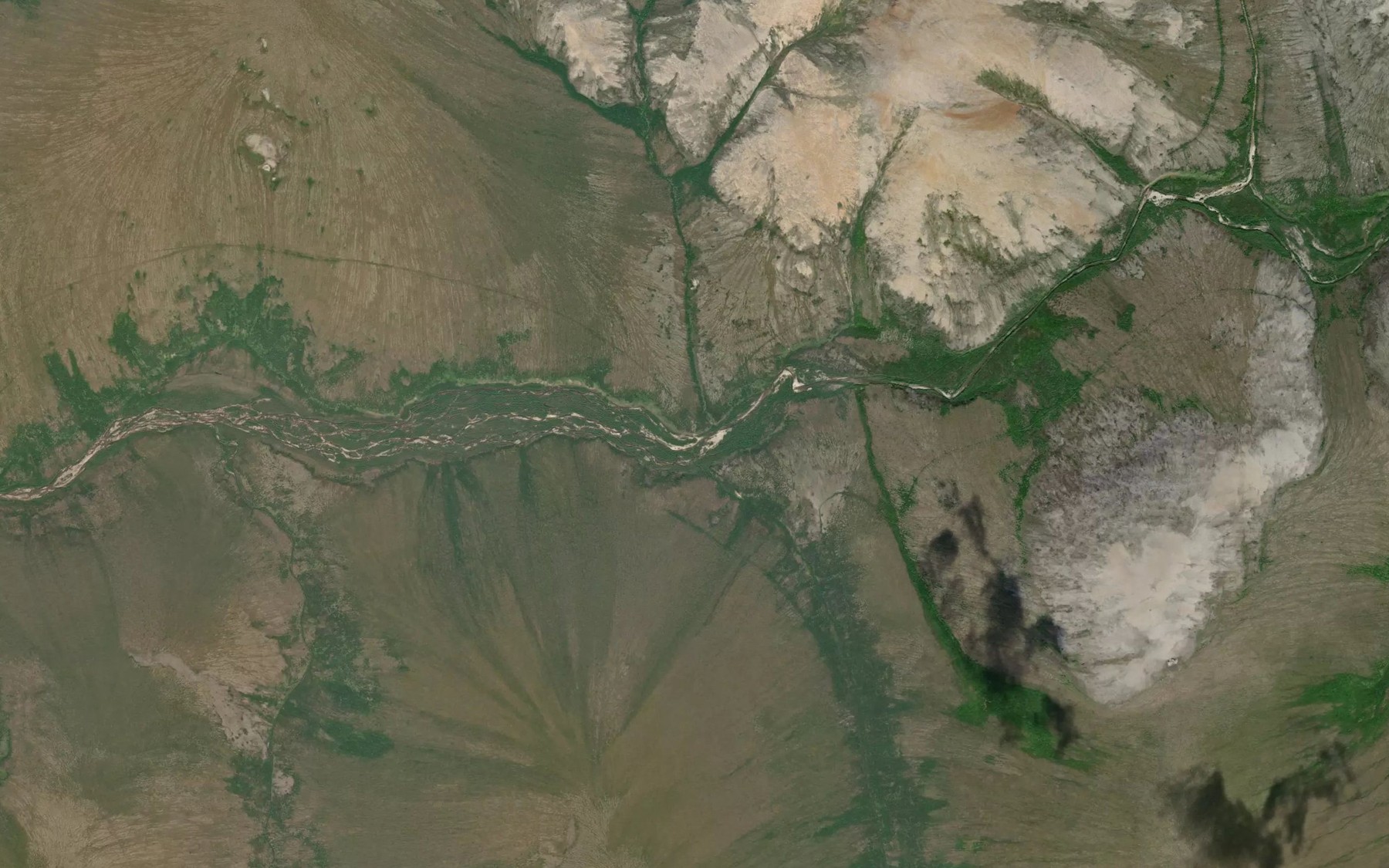 Satellite map of the Monument Creek