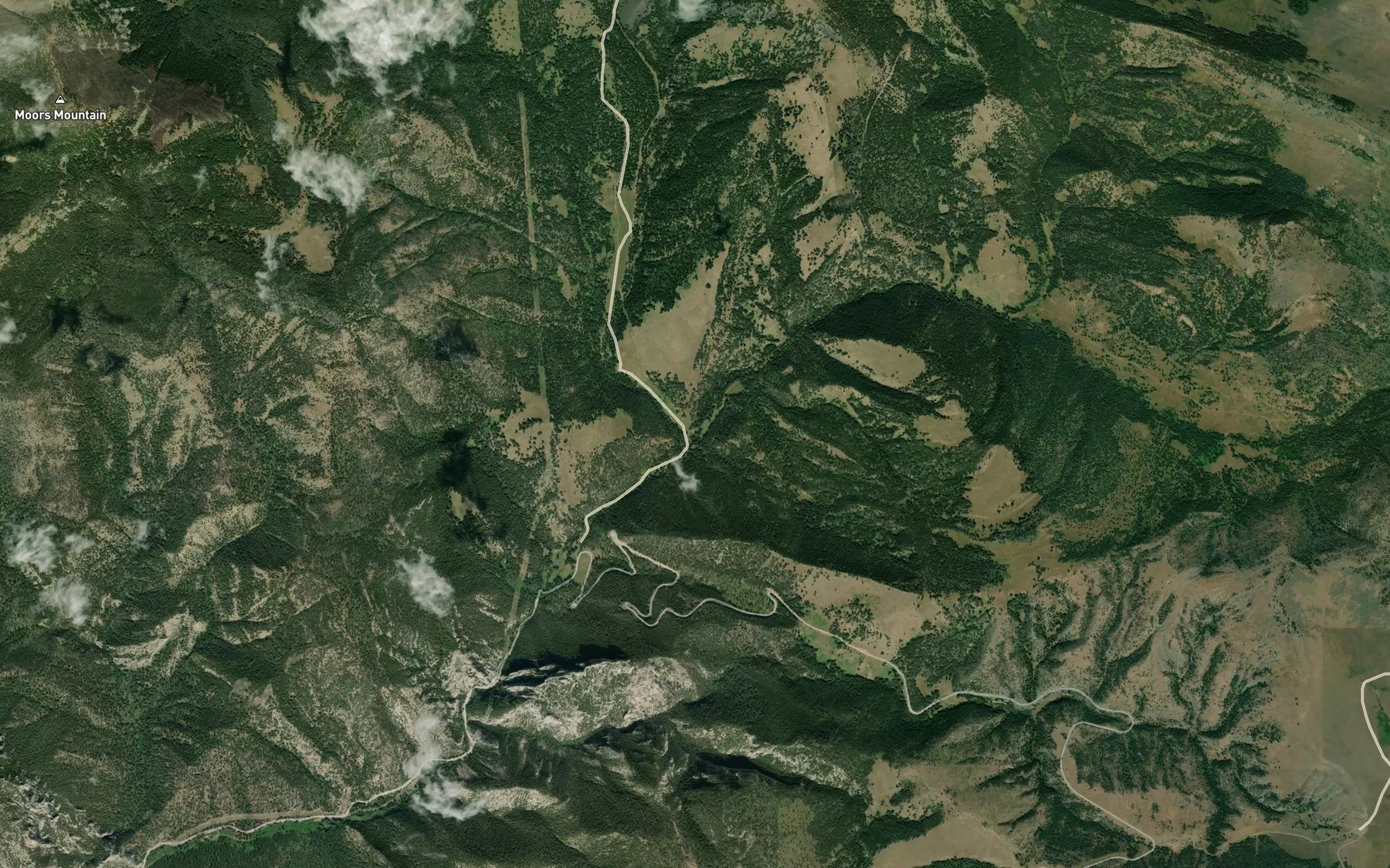 Satellite map of the Porcupine Creek