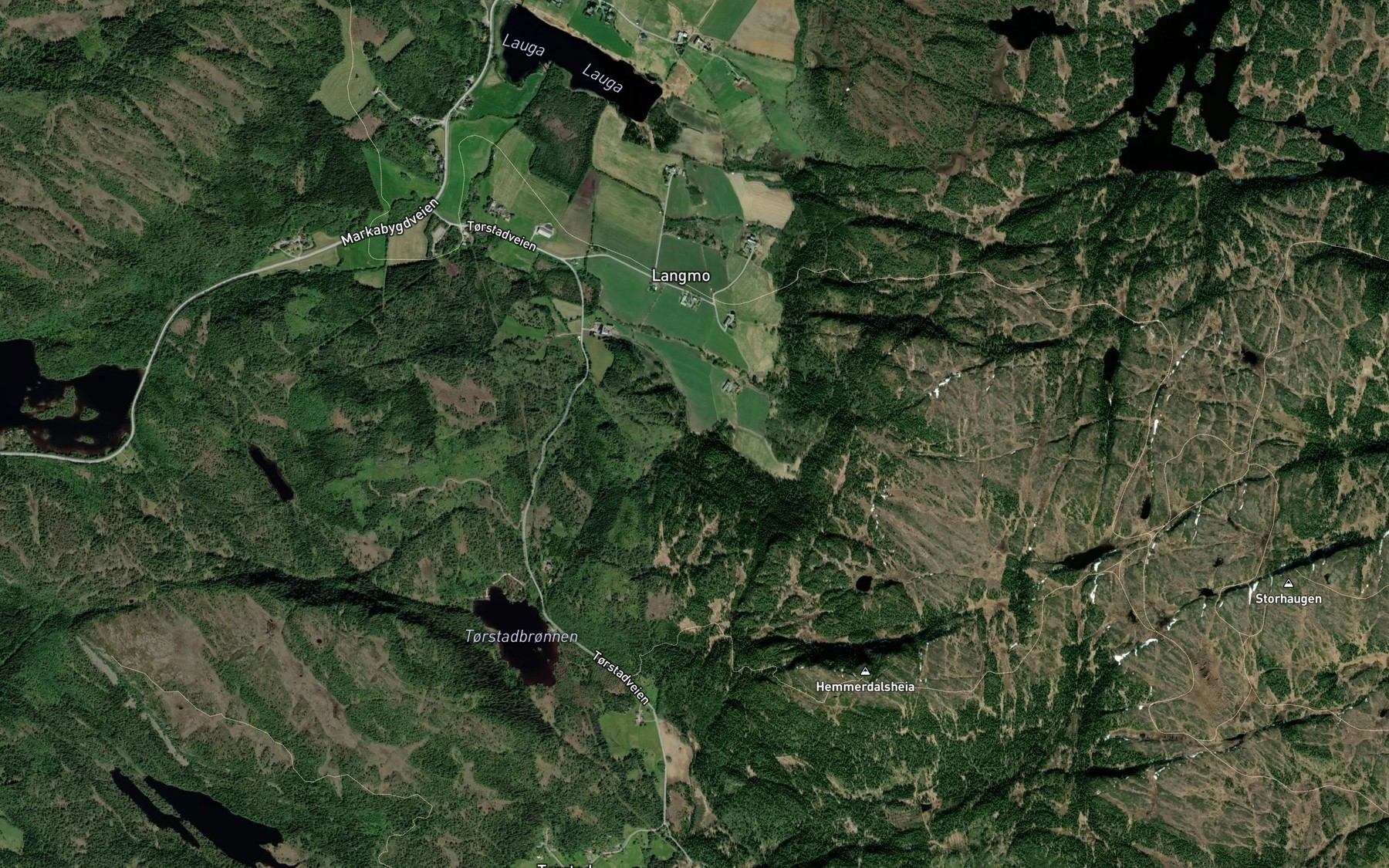 Satellite map of the Ostigardsbekken