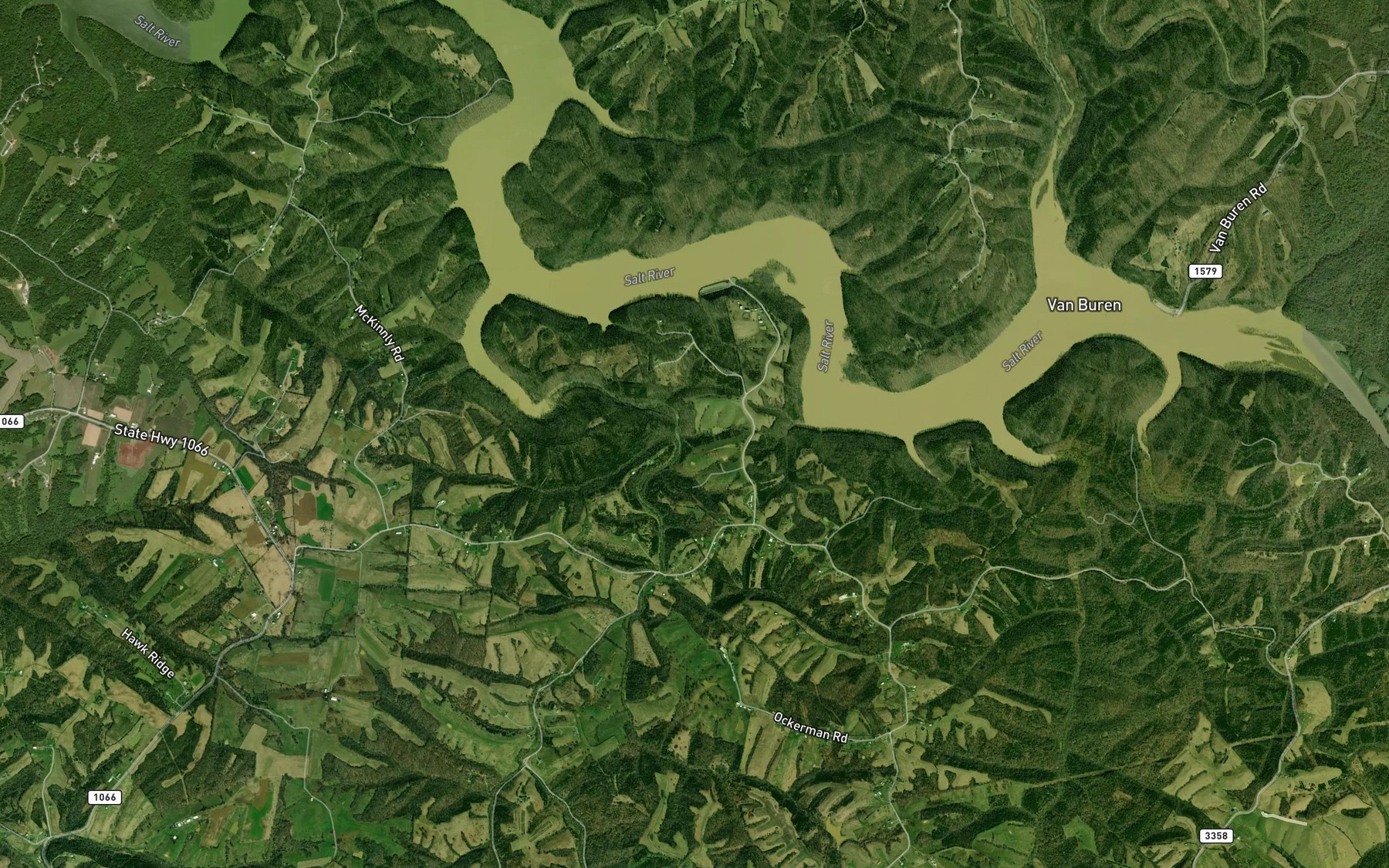 Satellite map of the Long Run