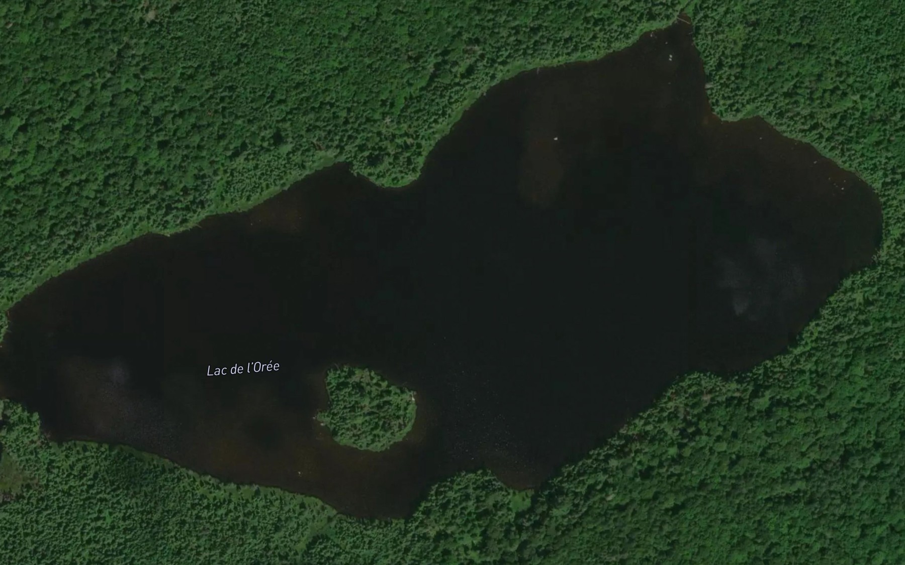 Satellite map of the Lac de l'Oree