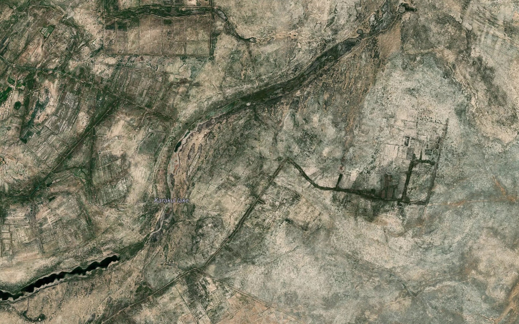 Satellite map of the Qorako`l Ko`l