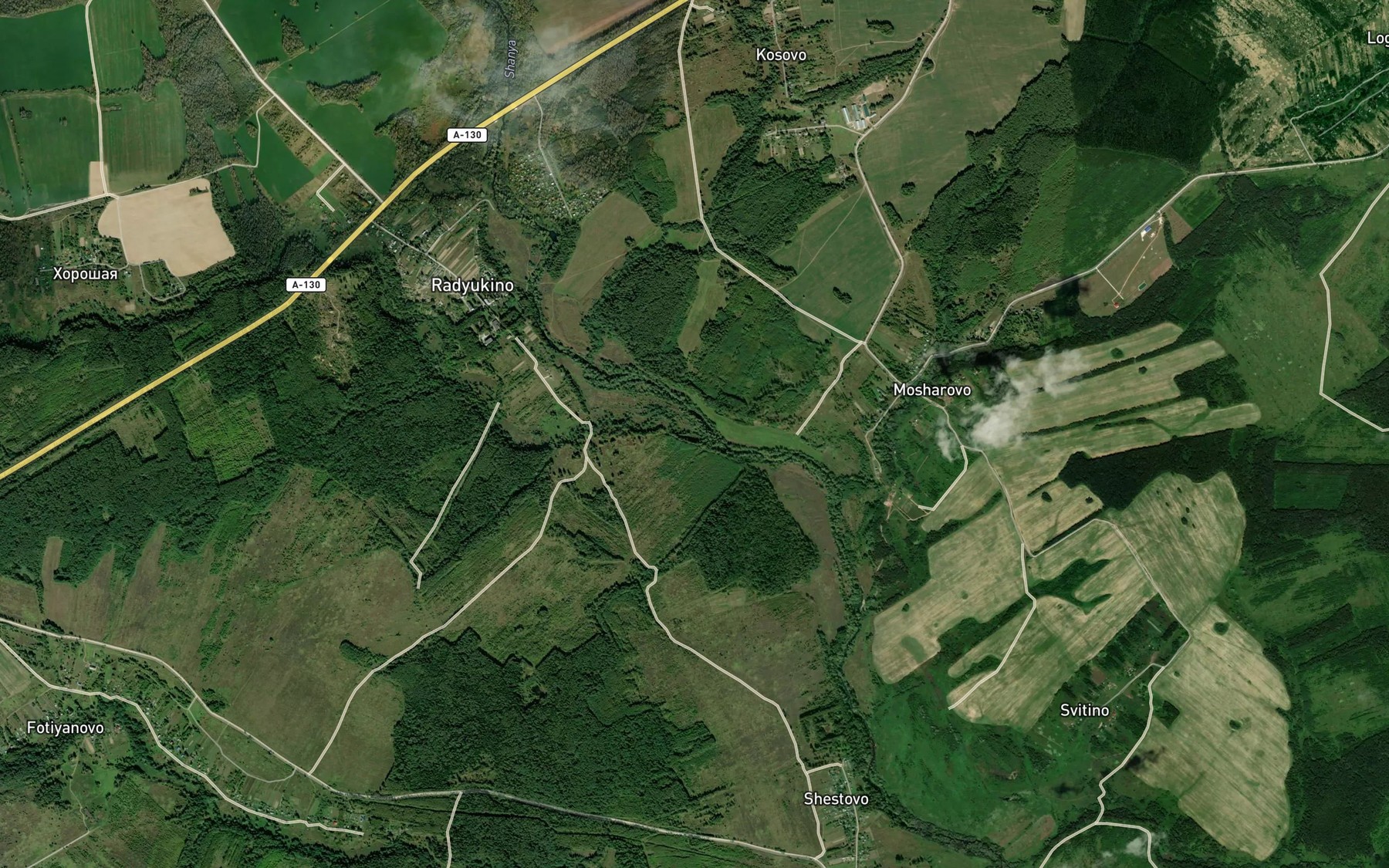 Satellite map of the Gorodenka