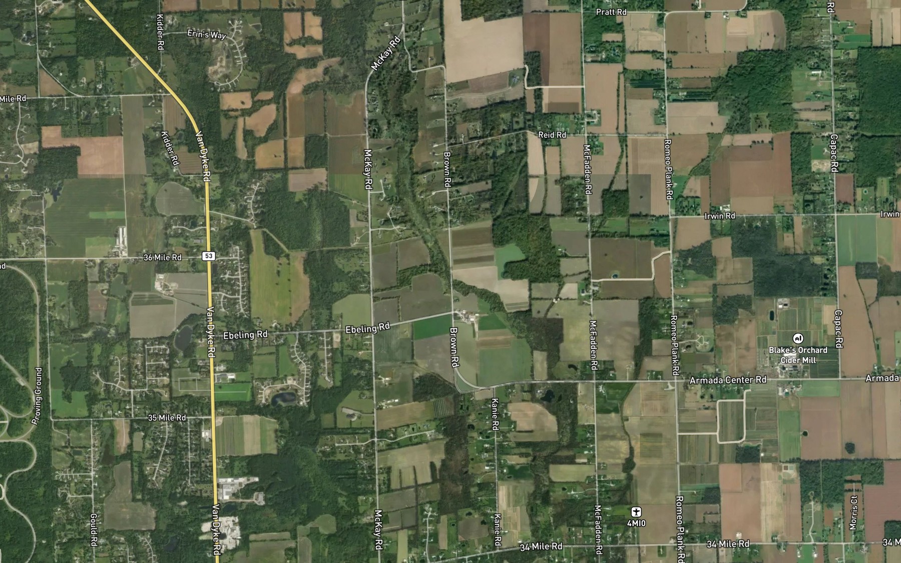 Satellite map of the Apel Drain