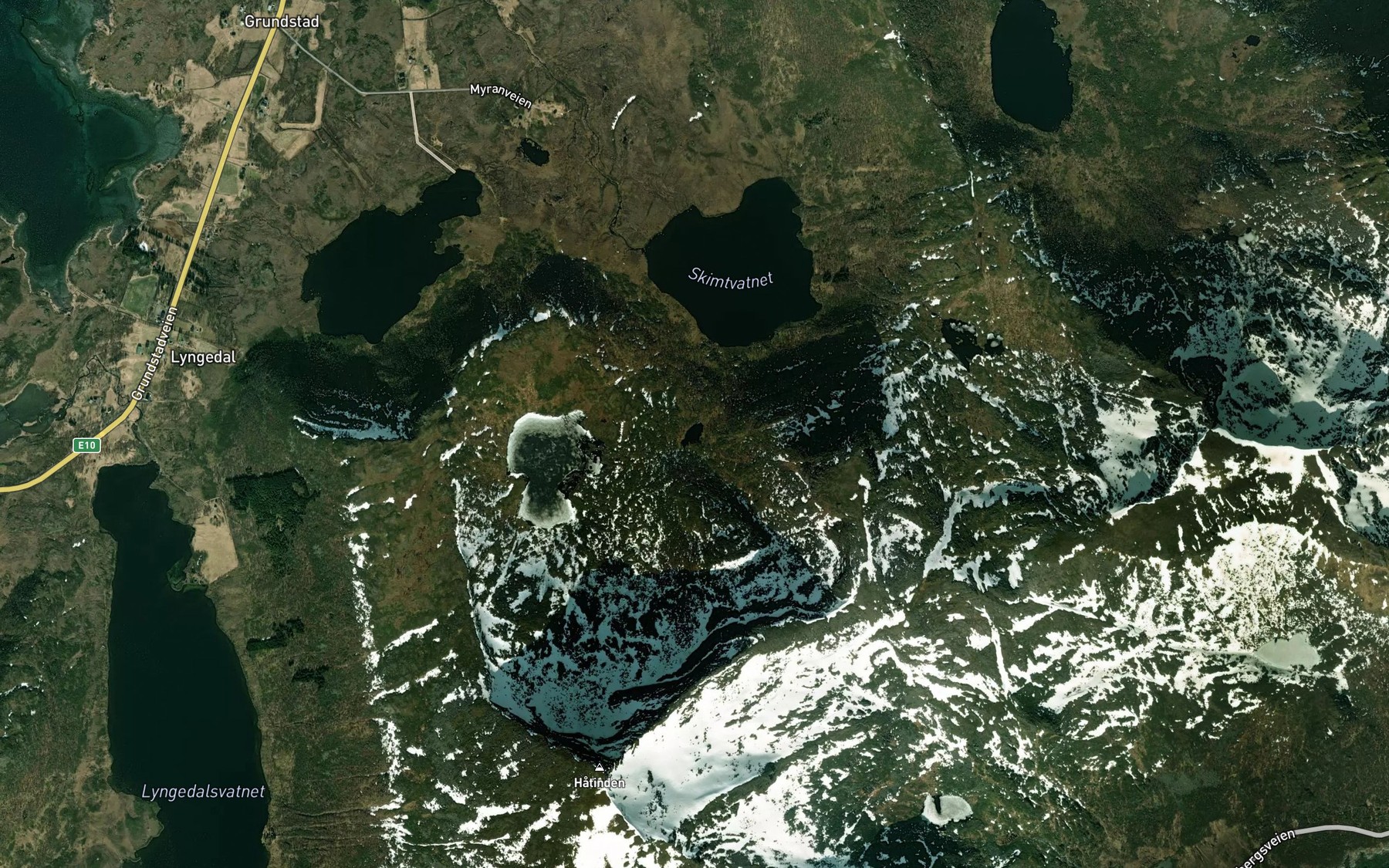 Satellite map of the Trolltjorna