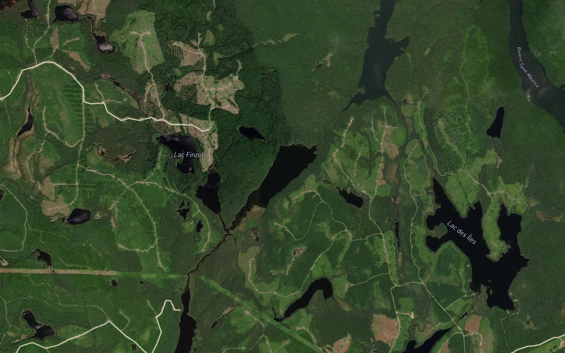 Satellite map of the Lac Bergeron