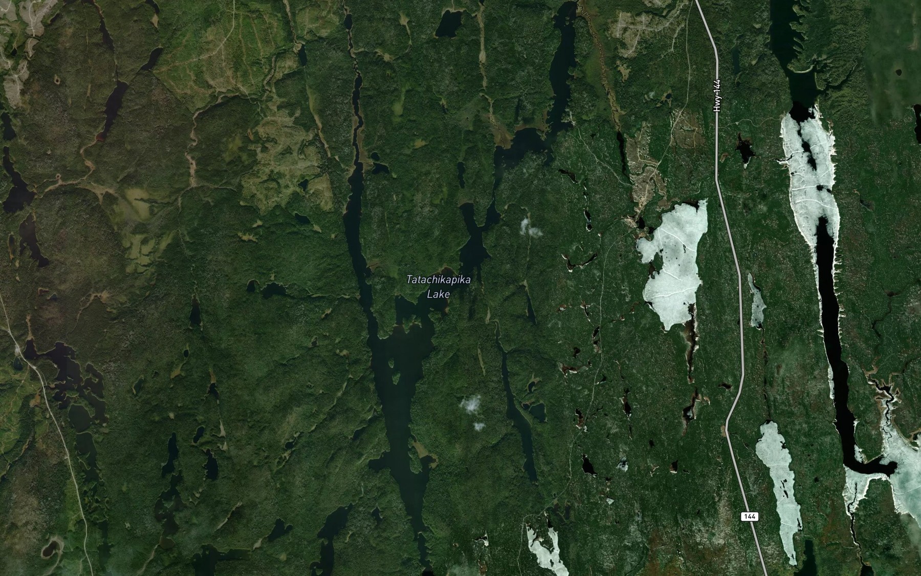 Satellite map of the Tatachikapika Lake