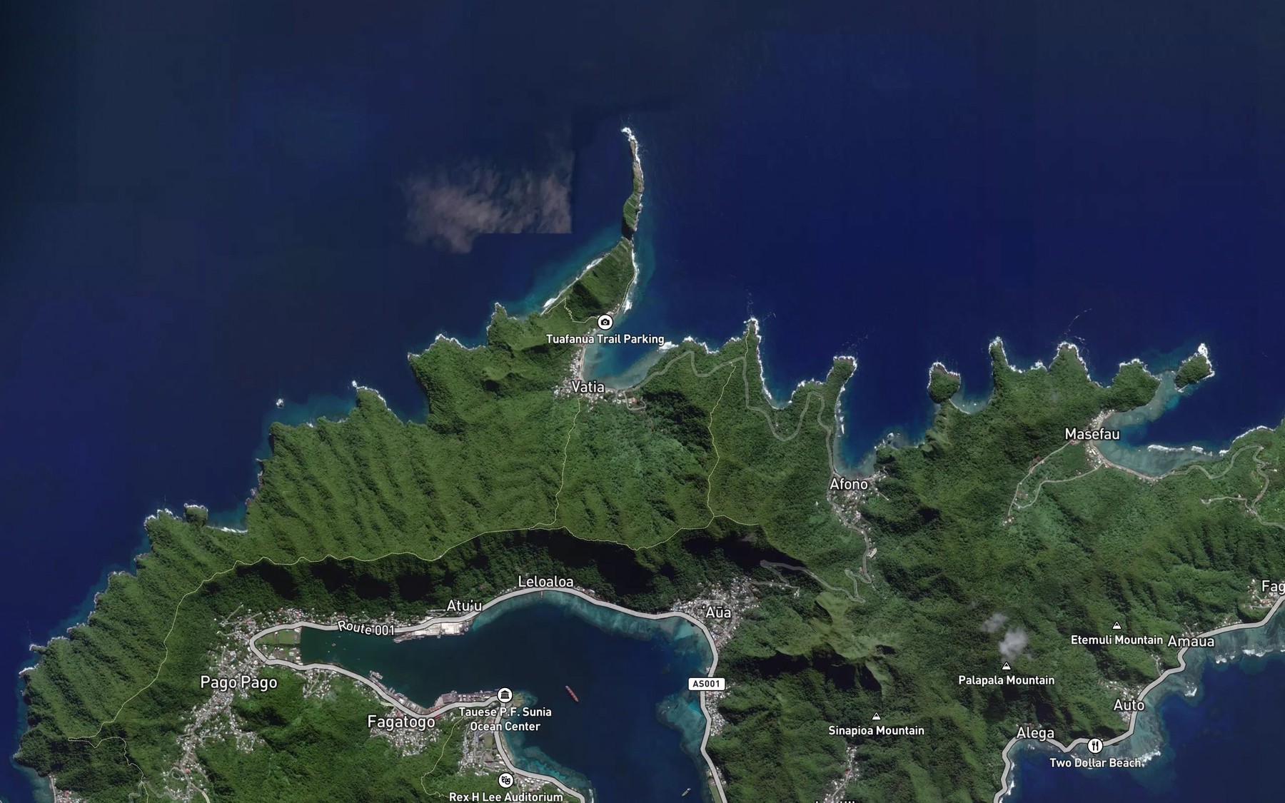 Satellite map of the Vatia Bay