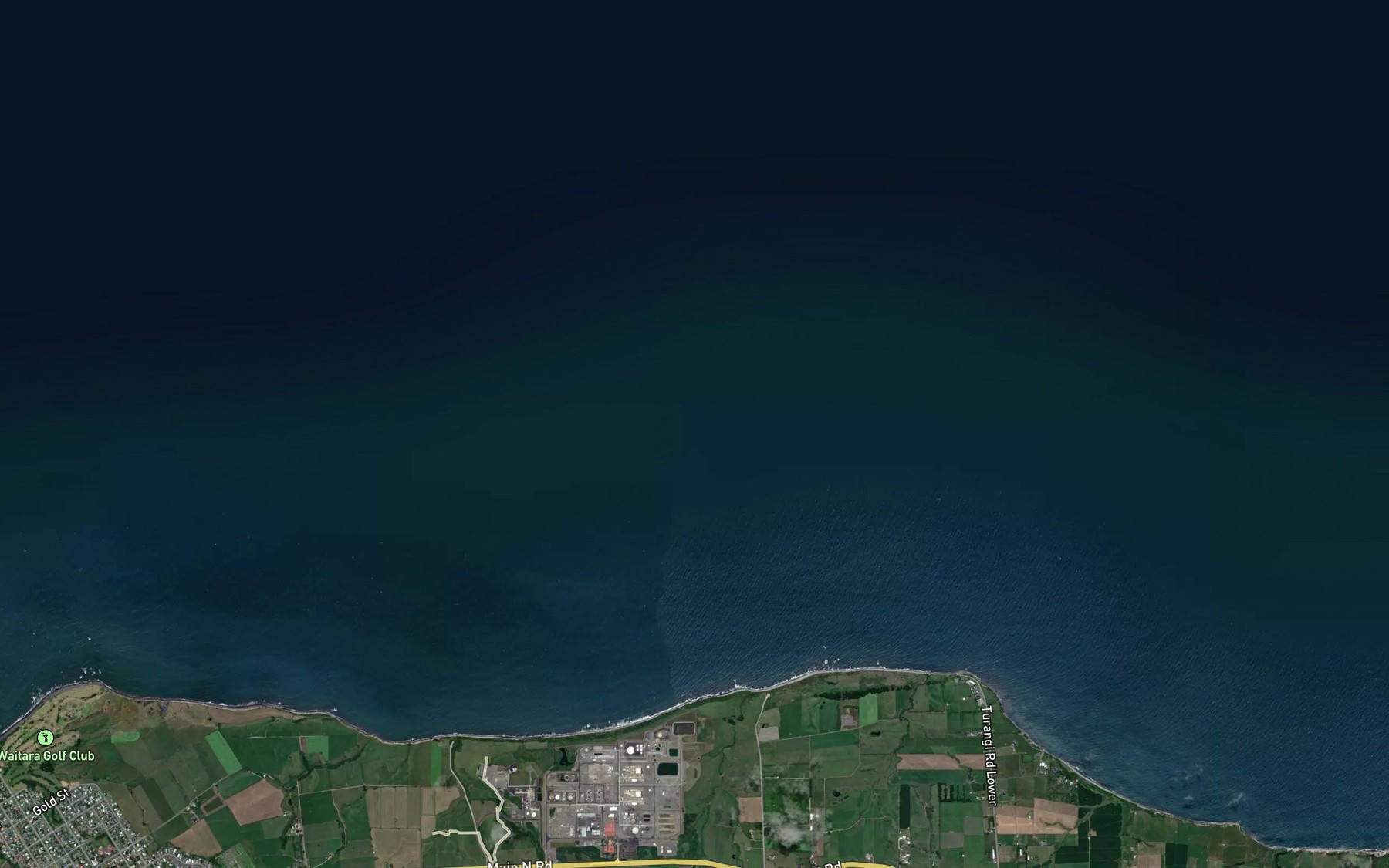 Satellite map of the Waihi Stream