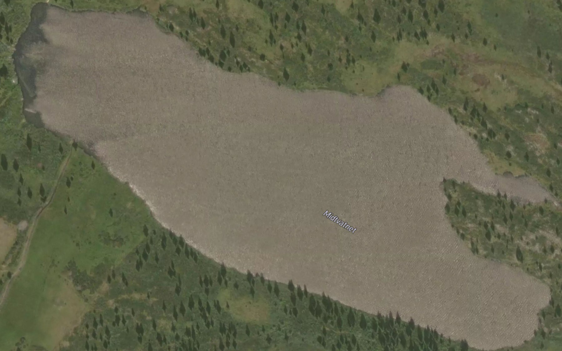 Satellite map of the Midtvatnet