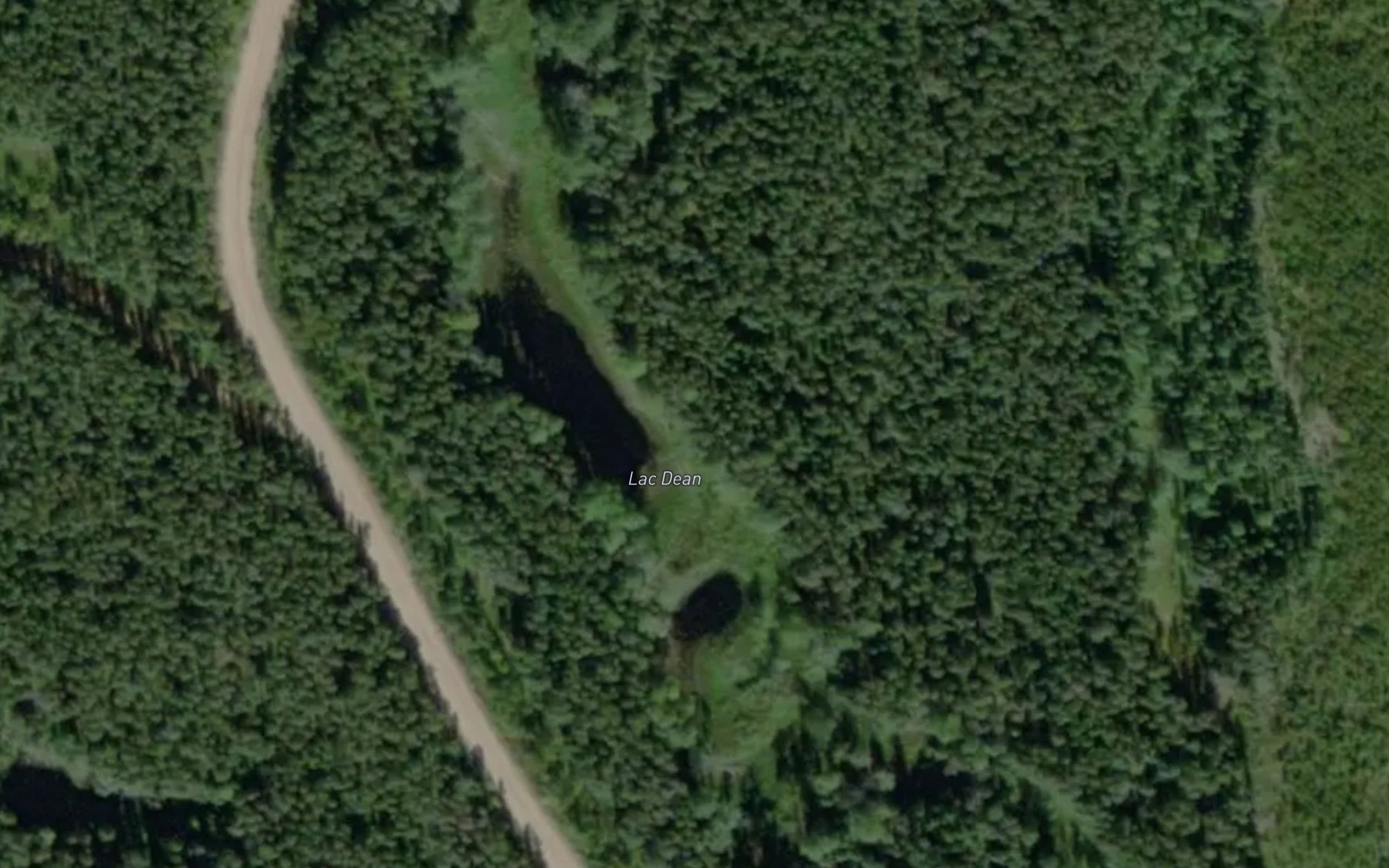 Satellite map of the Lac Dean