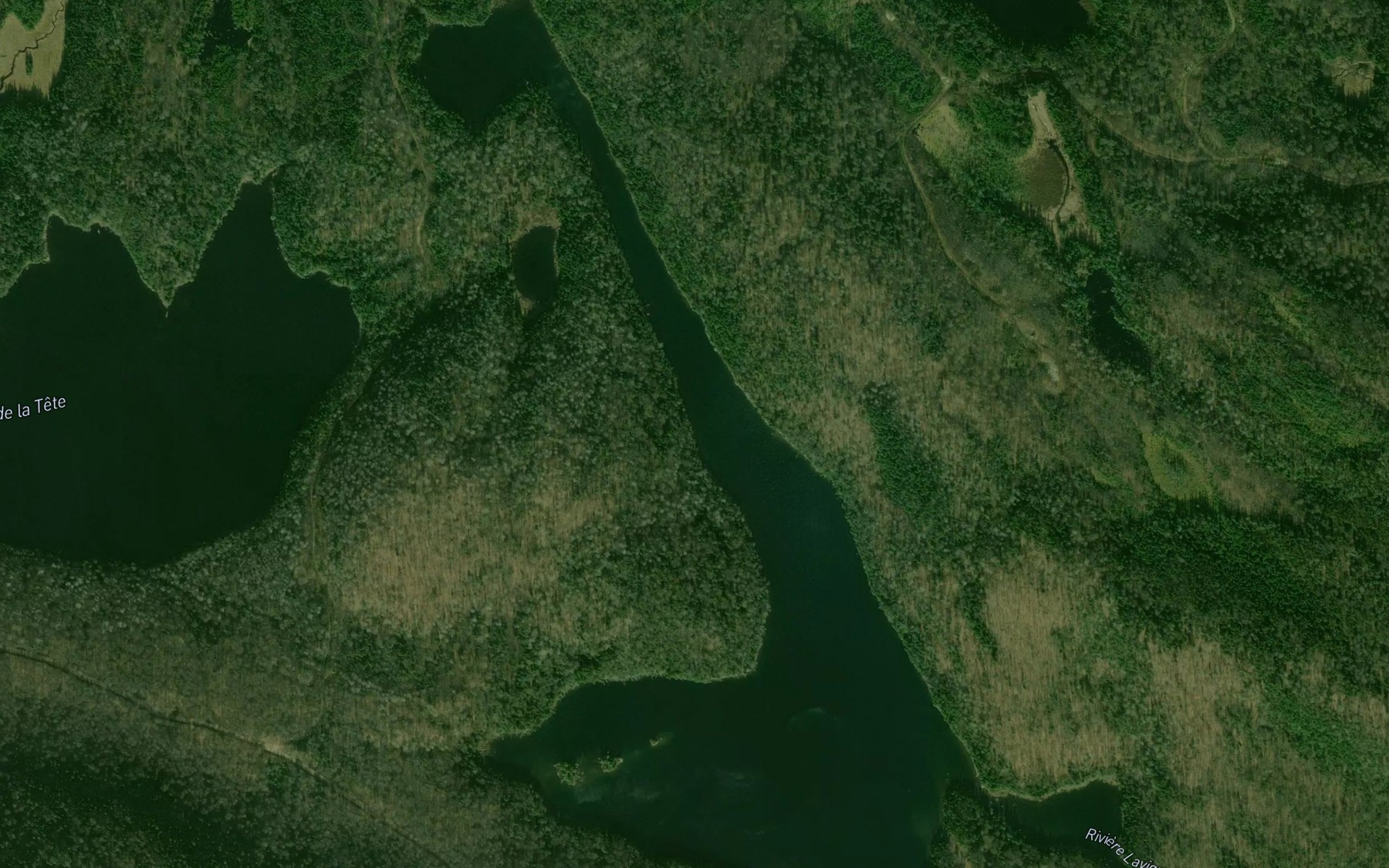 Satellite map of the Lac a la Pipe