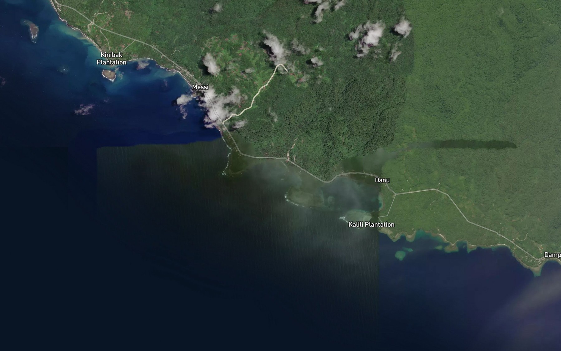 Satellite map of the Lau Bay